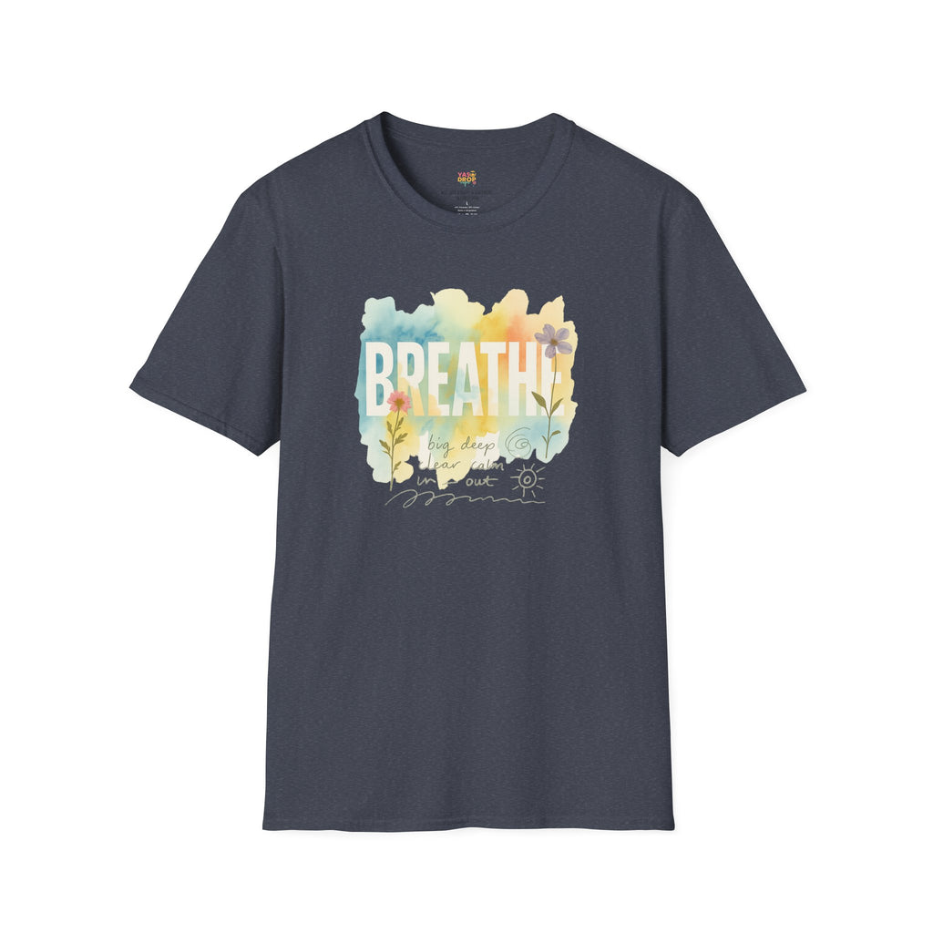 BREATHE – Mixed Media Watercolor Art Tee