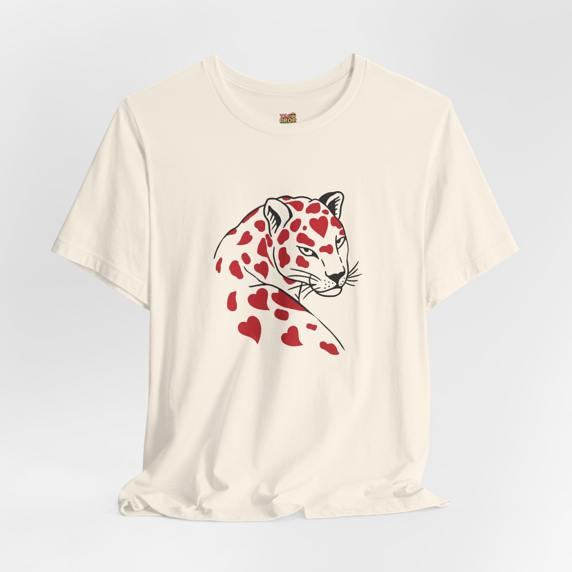 Heart Spot Leopard Graphic Tee - Aesthetic Indie Streetwear T-Shirt