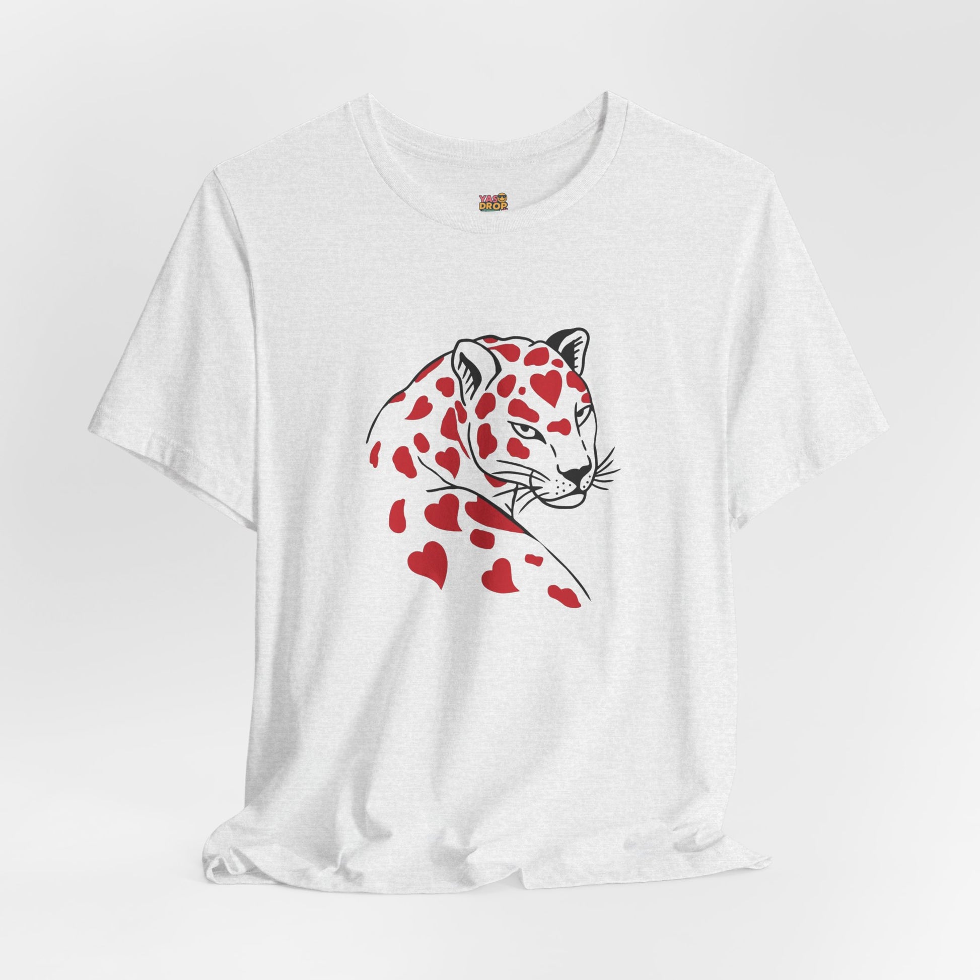 Heart Spot Leopard Graphic Tee - Aesthetic Indie Streetwear T-Shirt
