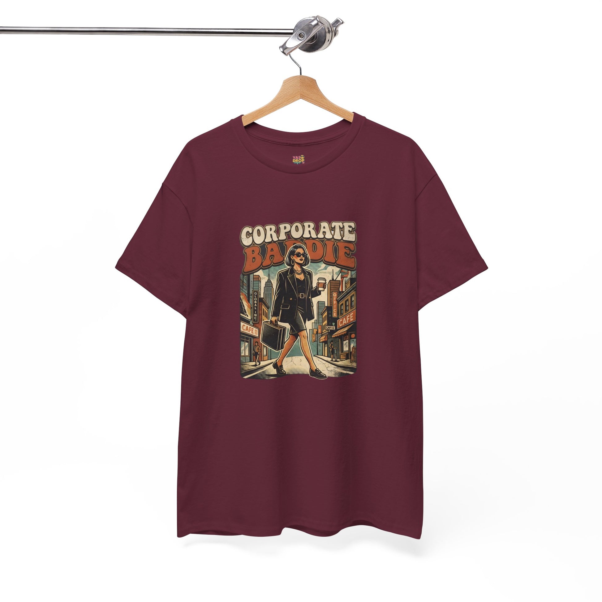 Corporate Baddie Vintage Graphic Tee - Ironic Office Aesthetic T-Shirt