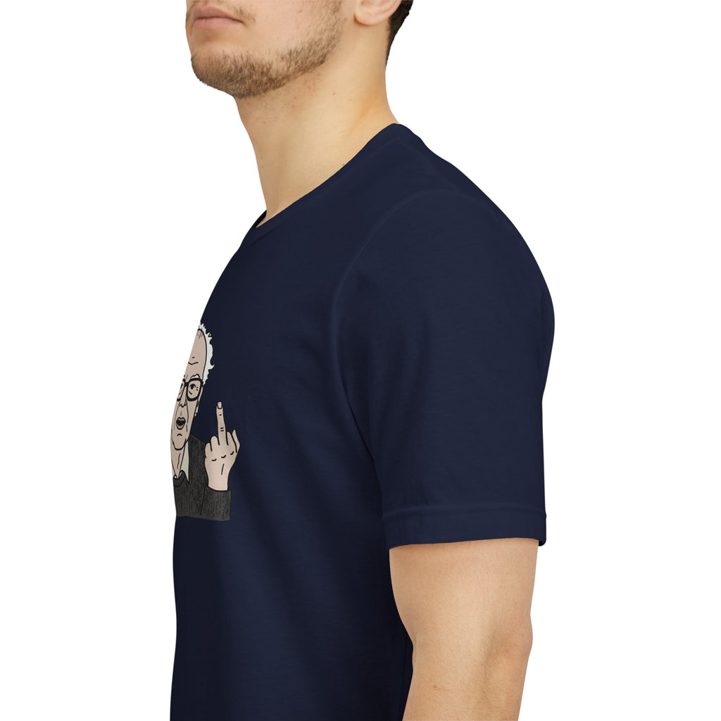 Grumpy Old Man Middle Finger Graphic Tee – Ironic Minimalist Aesthetic Streetwear T-Shirt