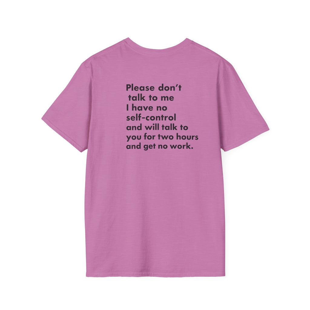 Please Don’t Talk to Me T-Shirt – Premium Double-Sided Print Edition