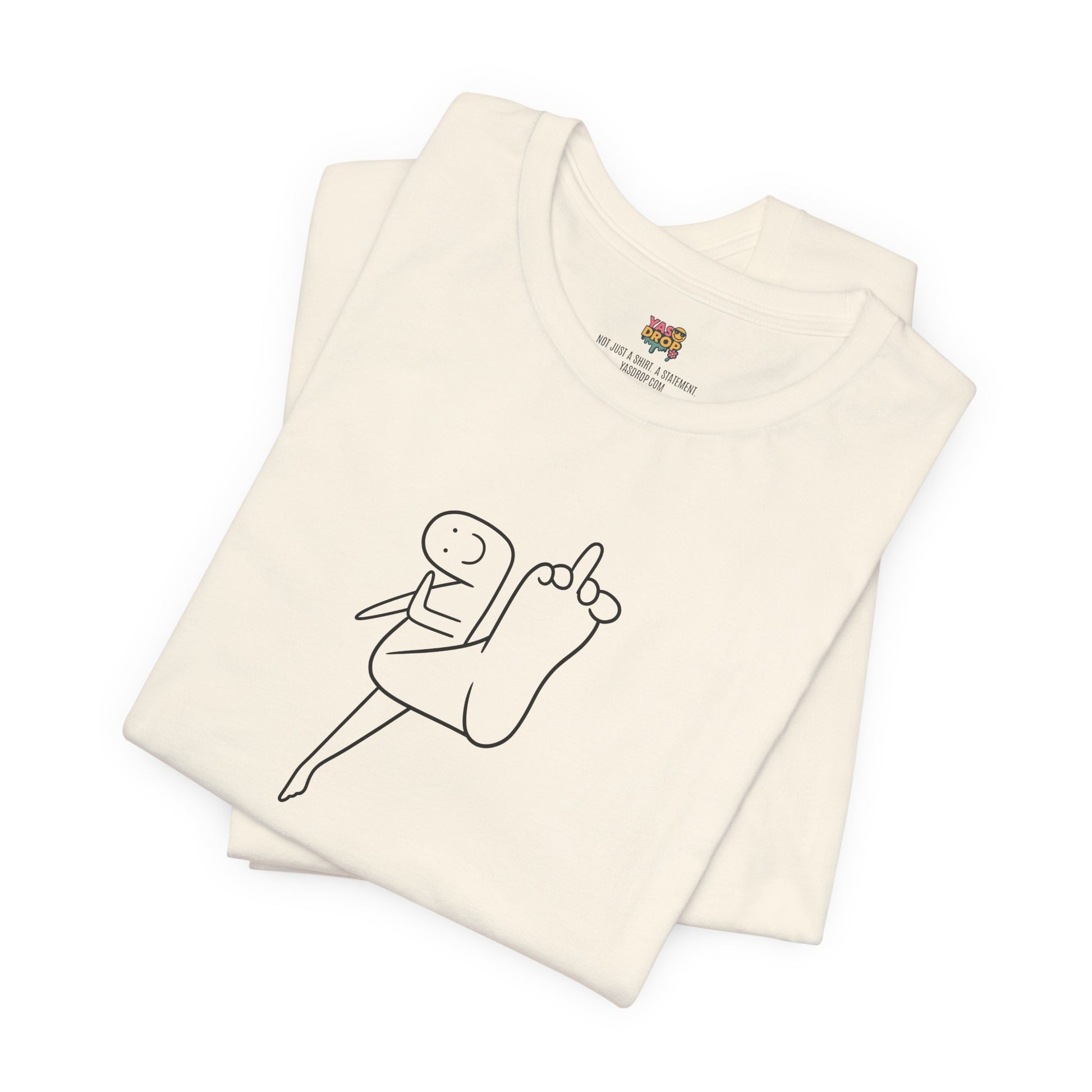 "Mood" Minimalist Graphic Tee – Ironic Middle Finger Doodle Streetwear T-Shirt