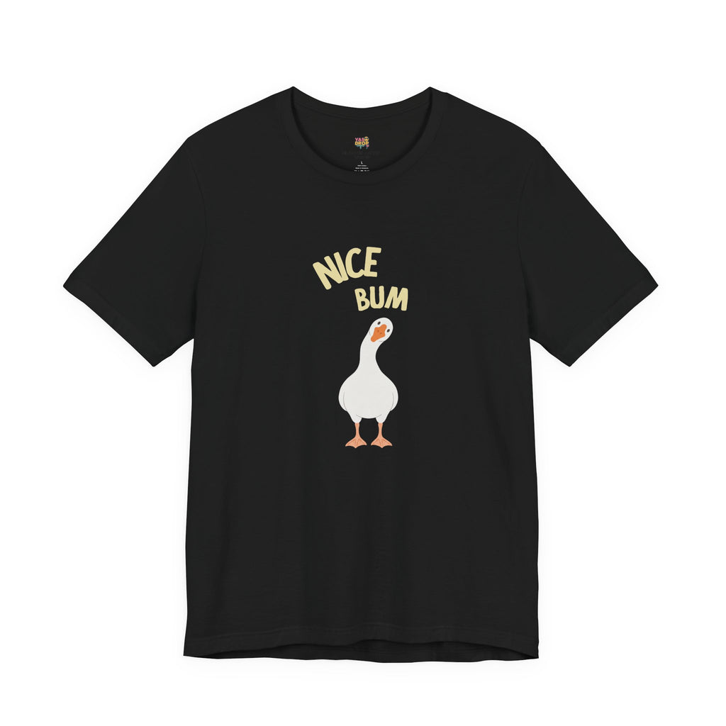 "Nice Bum" Silly Goose Graphic Tee – Ironic Minimalist Streetwear
