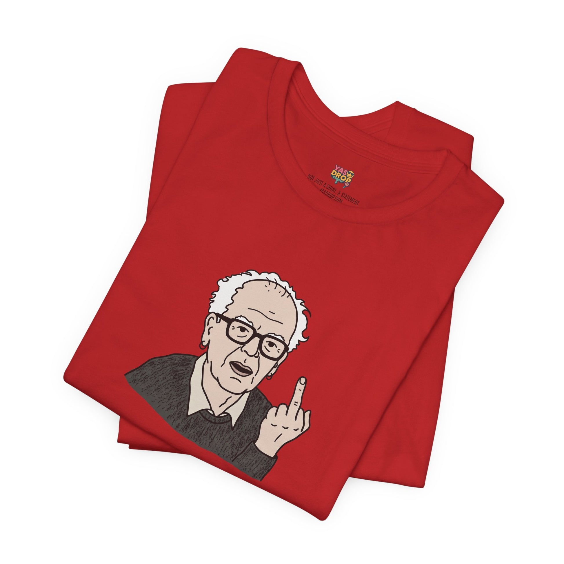 Grumpy Old Man Middle Finger Graphic Tee – Ironic Minimalist Aesthetic Streetwear T-Shirt