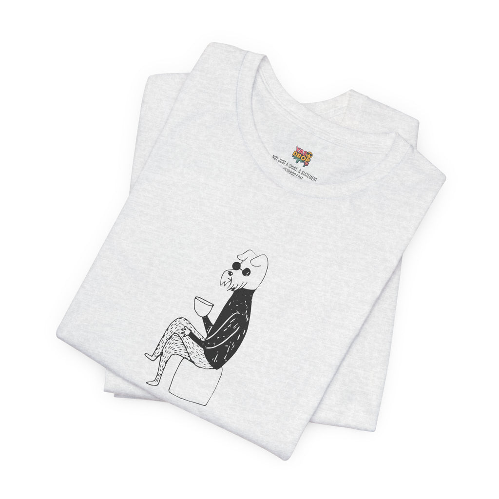 "Unbothered" Minimalist Hipster Dog Graphic Tee – Lofi Aesthetic Streetwear