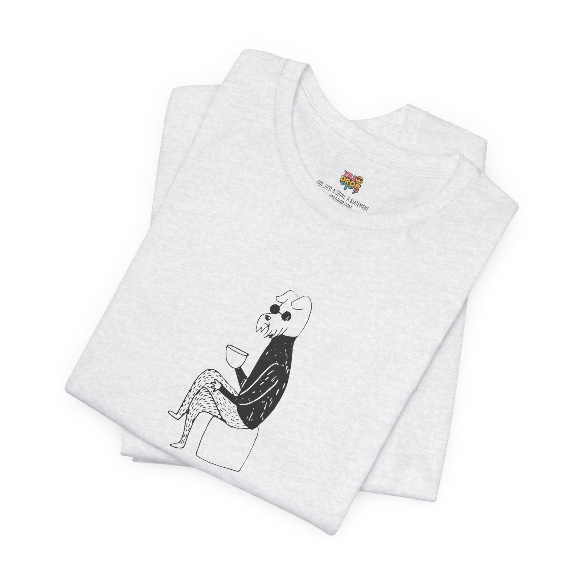 "Unbothered" Minimalist Hipster Dog Graphic Tee – Lofi Aesthetic Streetwear