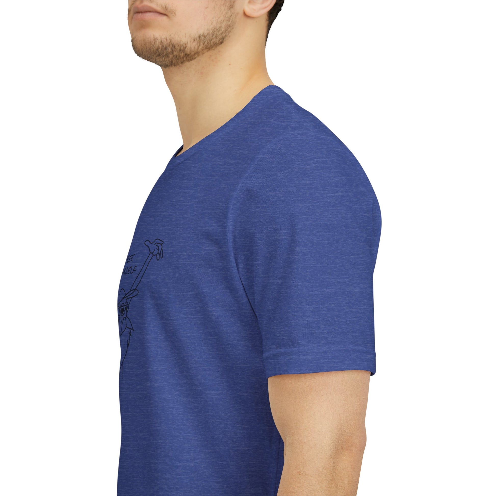 "Free Yourself" Retro Line Art Graphic Tee – Ironic Minimalist Streetwear