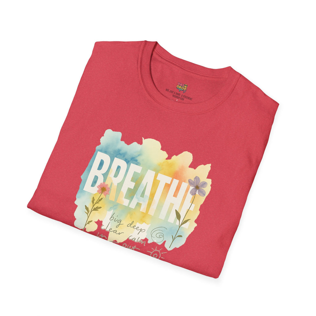 BREATHE – Mixed Media Watercolor Art Tee