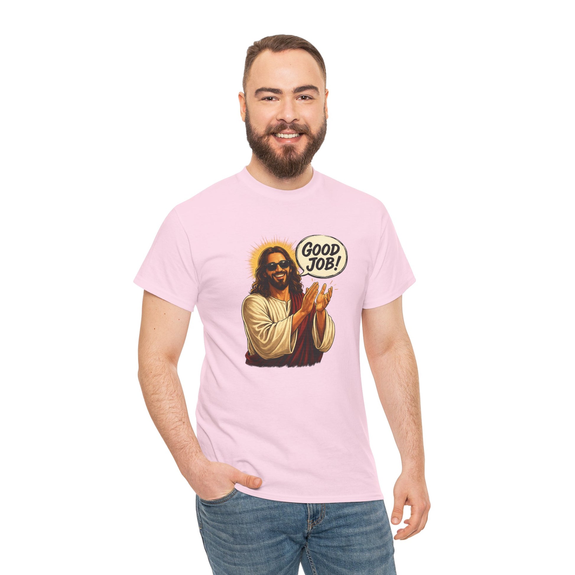 The "Good Job" Savior Graphic Tee – Ironic Streetwear / Retro Aesthetic Unisex Shirt