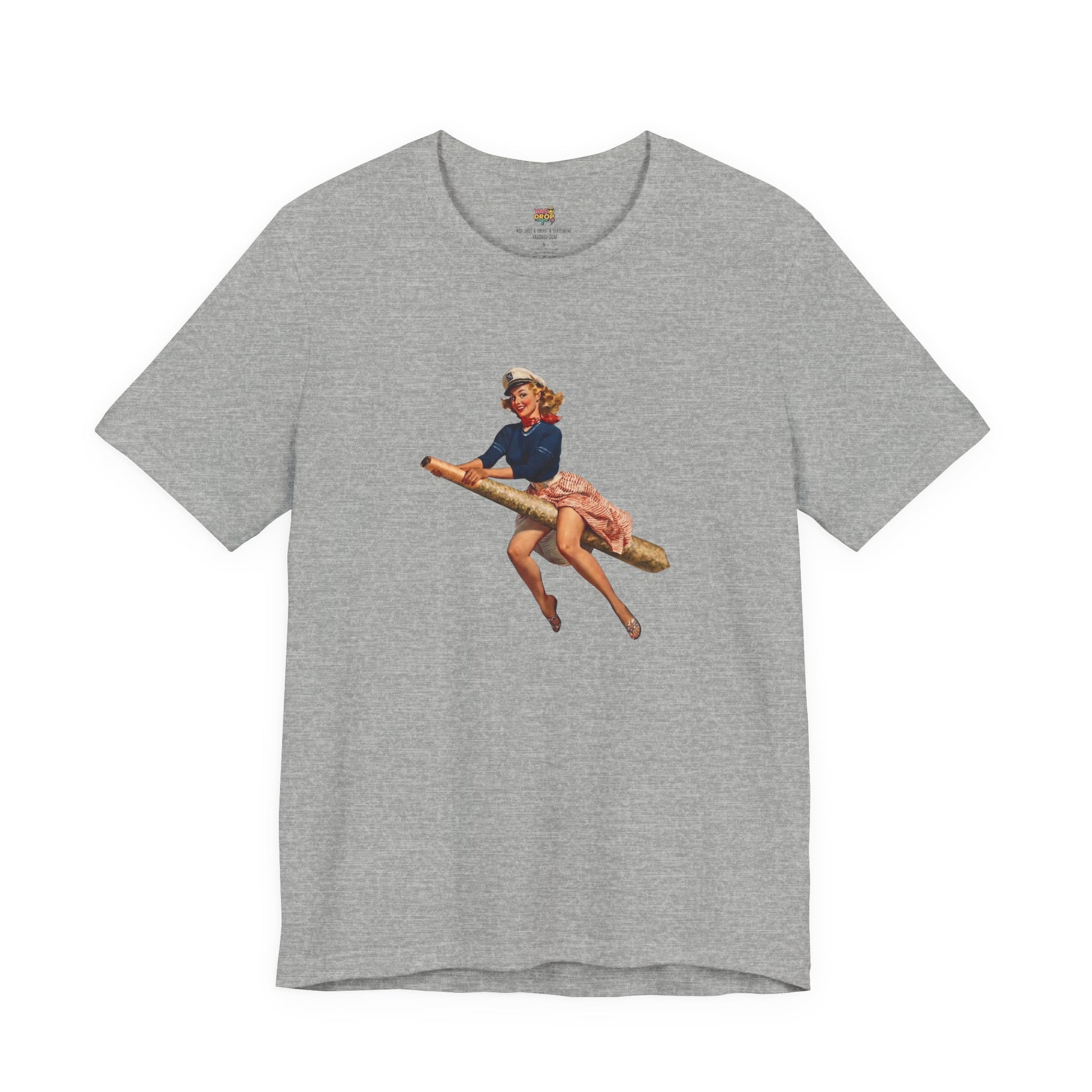 Retro Pin-Up Graphic Tee - Ironic Vintage Streetwear T-Shirt