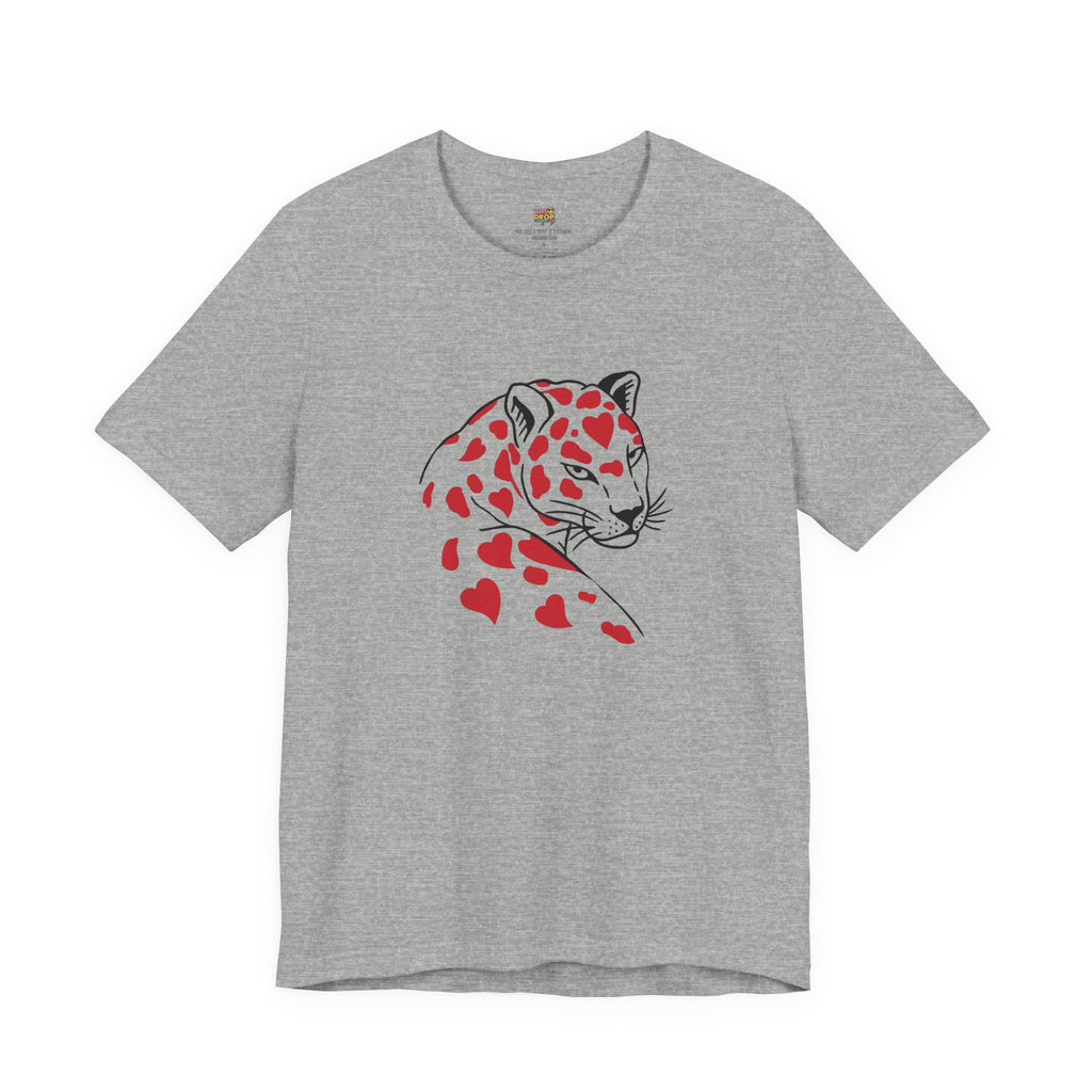 Heart Spot Leopard Graphic Tee - Aesthetic Indie Streetwear T-Shirt