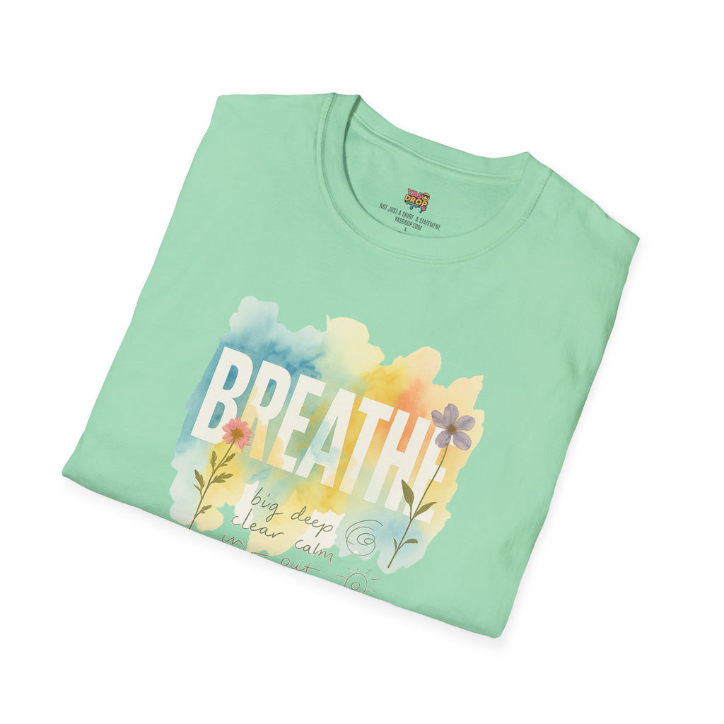 BREATHE – Mixed Media Watercolor Art Tee
