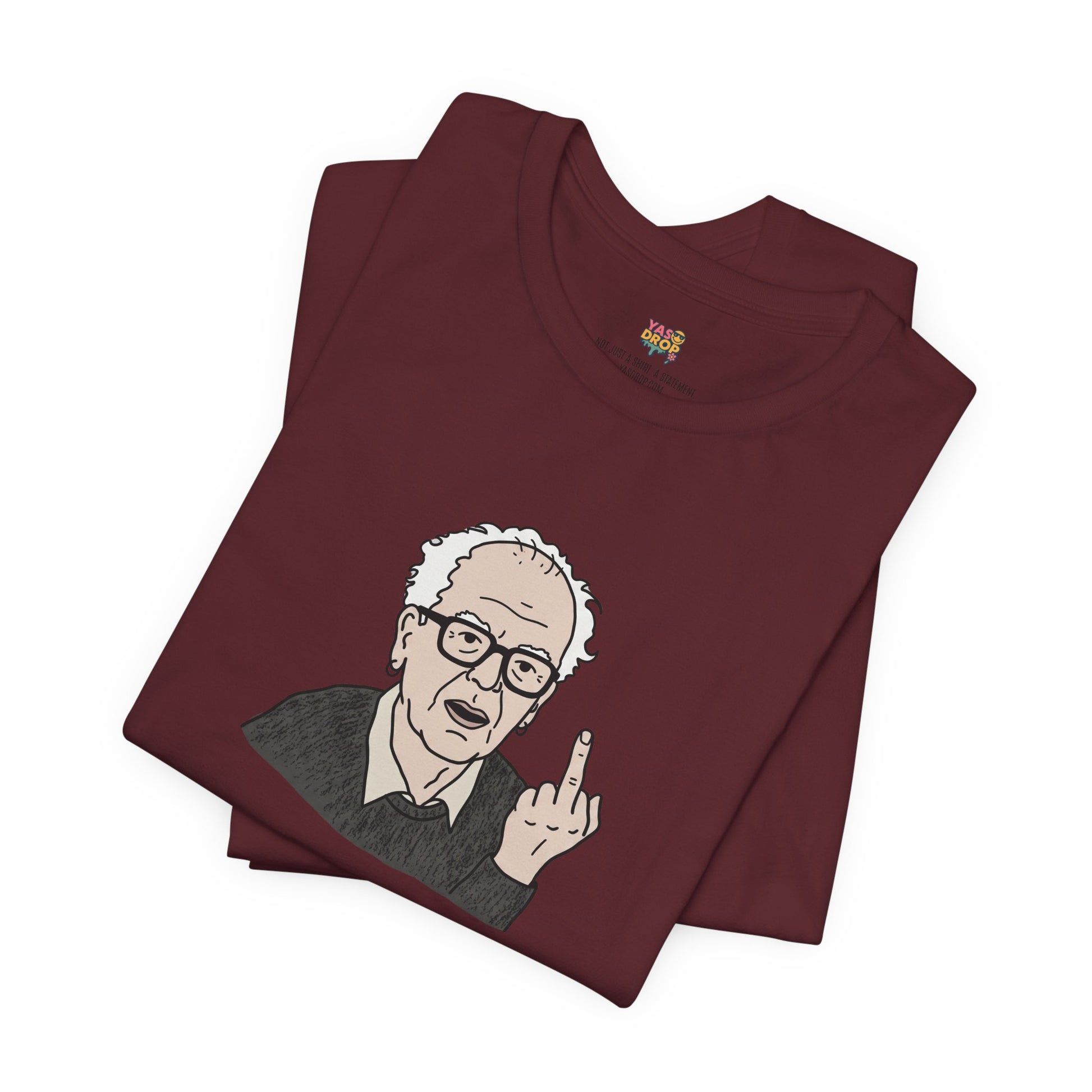 Grumpy Old Man Middle Finger Graphic Tee – Ironic Minimalist Aesthetic Streetwear T-Shirt