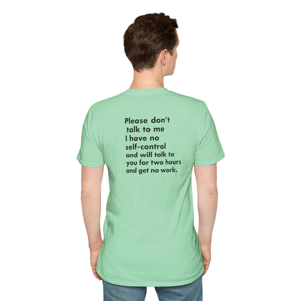 Please Don’t Talk to Me T-Shirt – Premium Double-Sided Print Edition