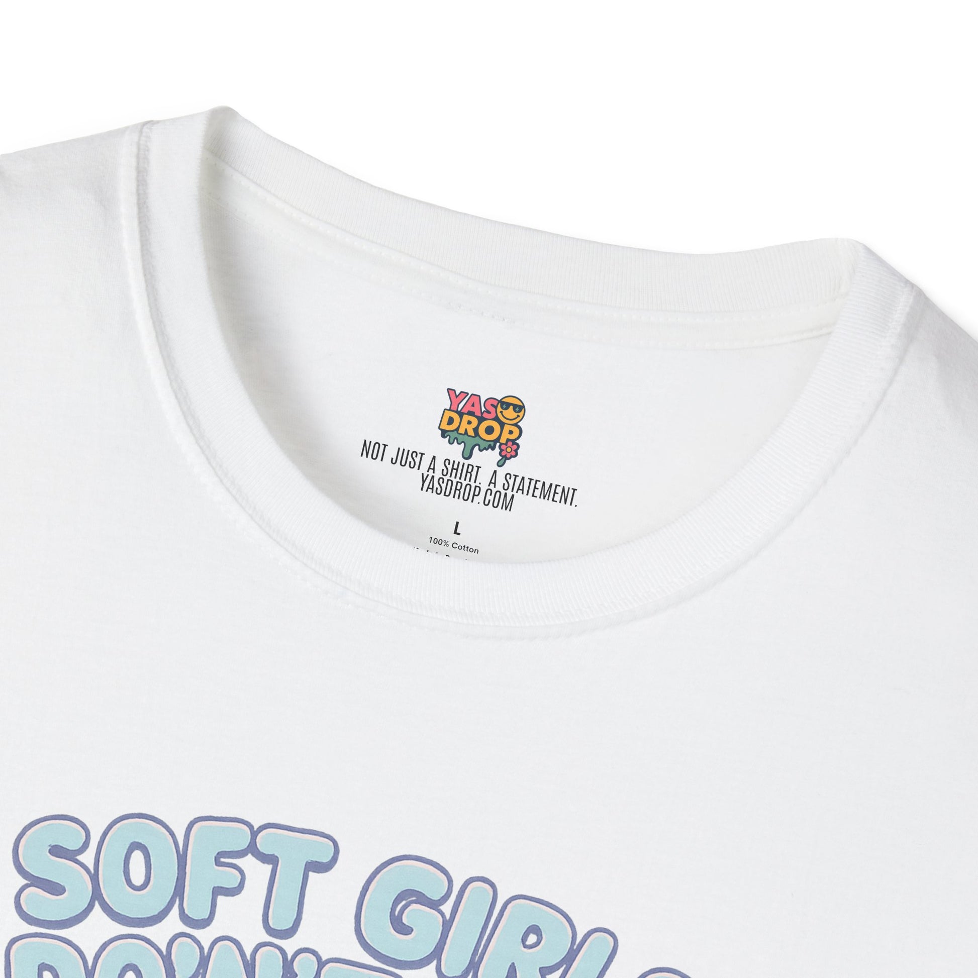 Soft Girls Don’t Cry (They Dissociate) – Pastel Sadcore Tee