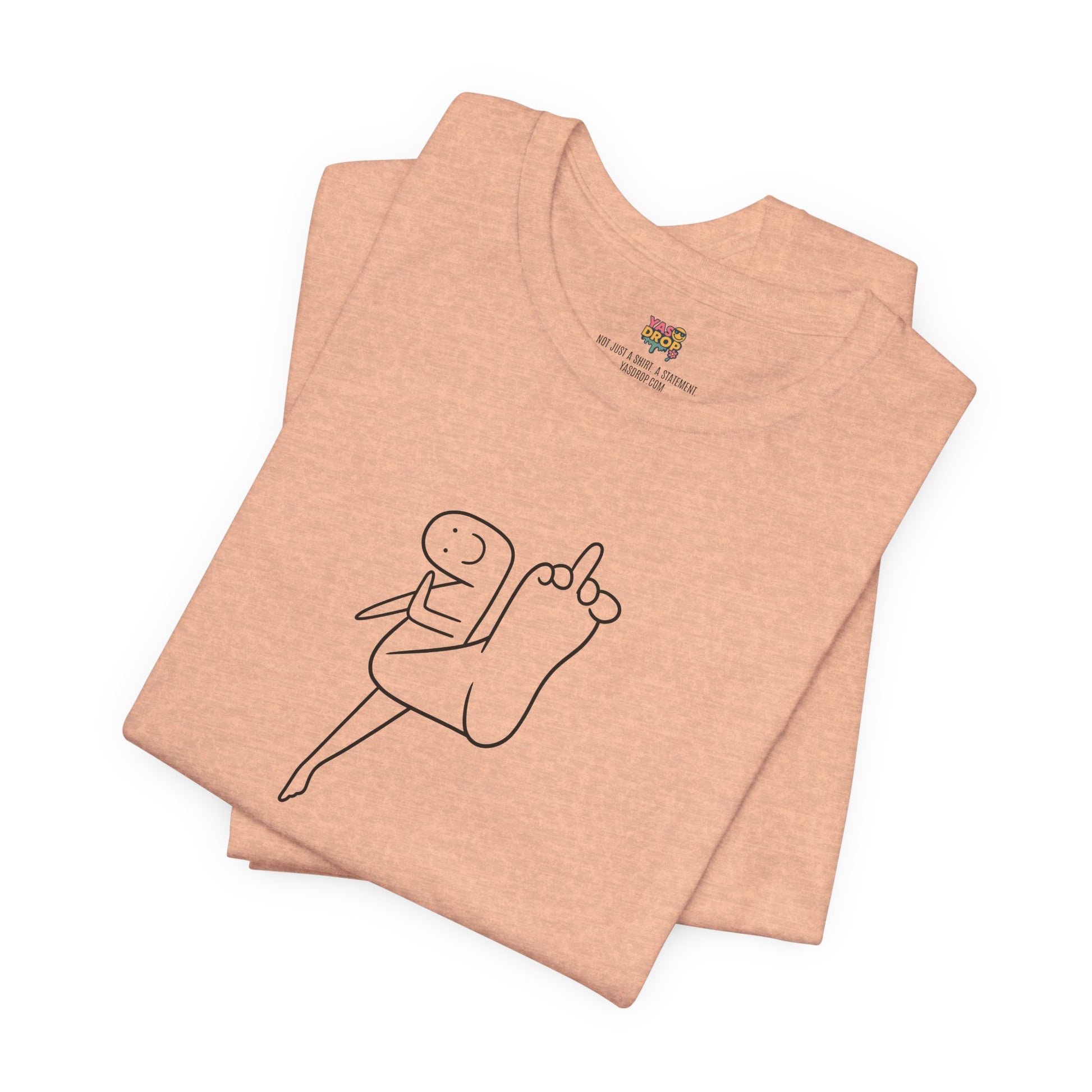 "Mood" Minimalist Graphic Tee – Ironic Middle Finger Doodle Streetwear T-Shirt