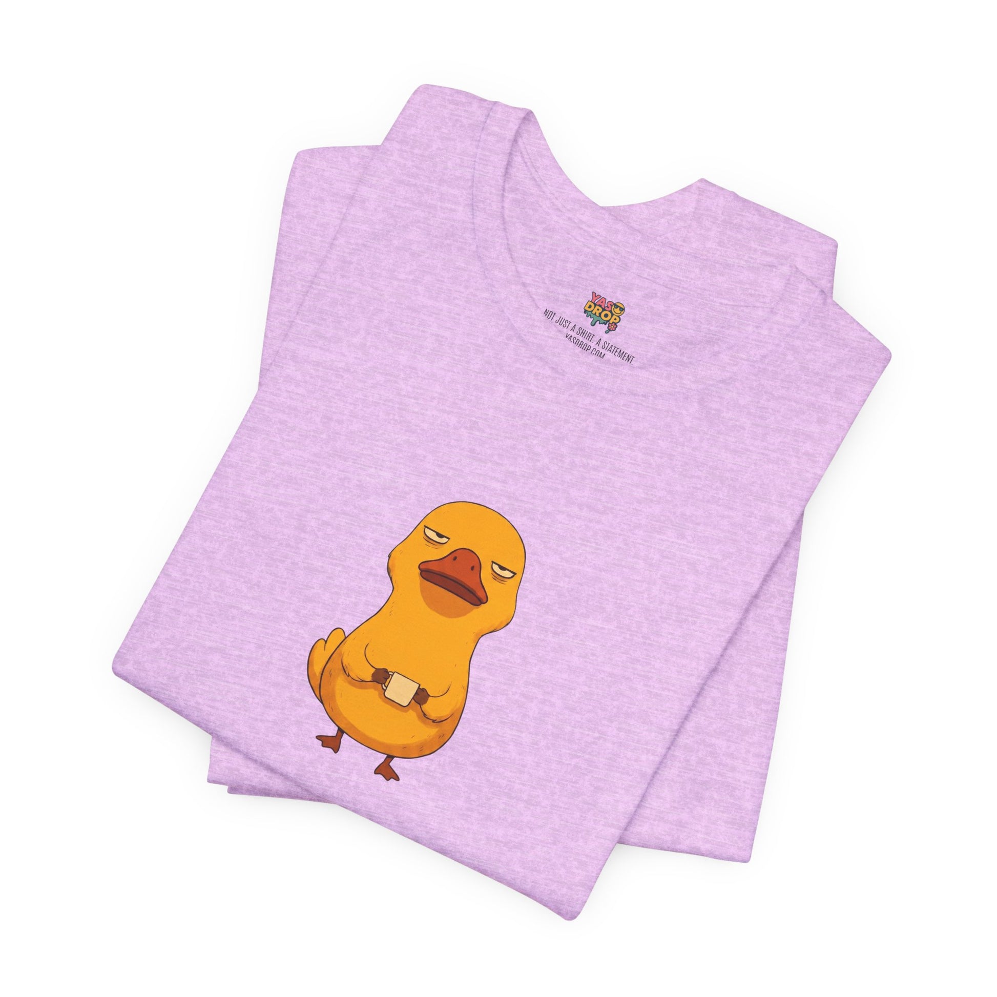 Unamused Coffee Duck Graphic Tee – Ironic Minimalist Streetwear