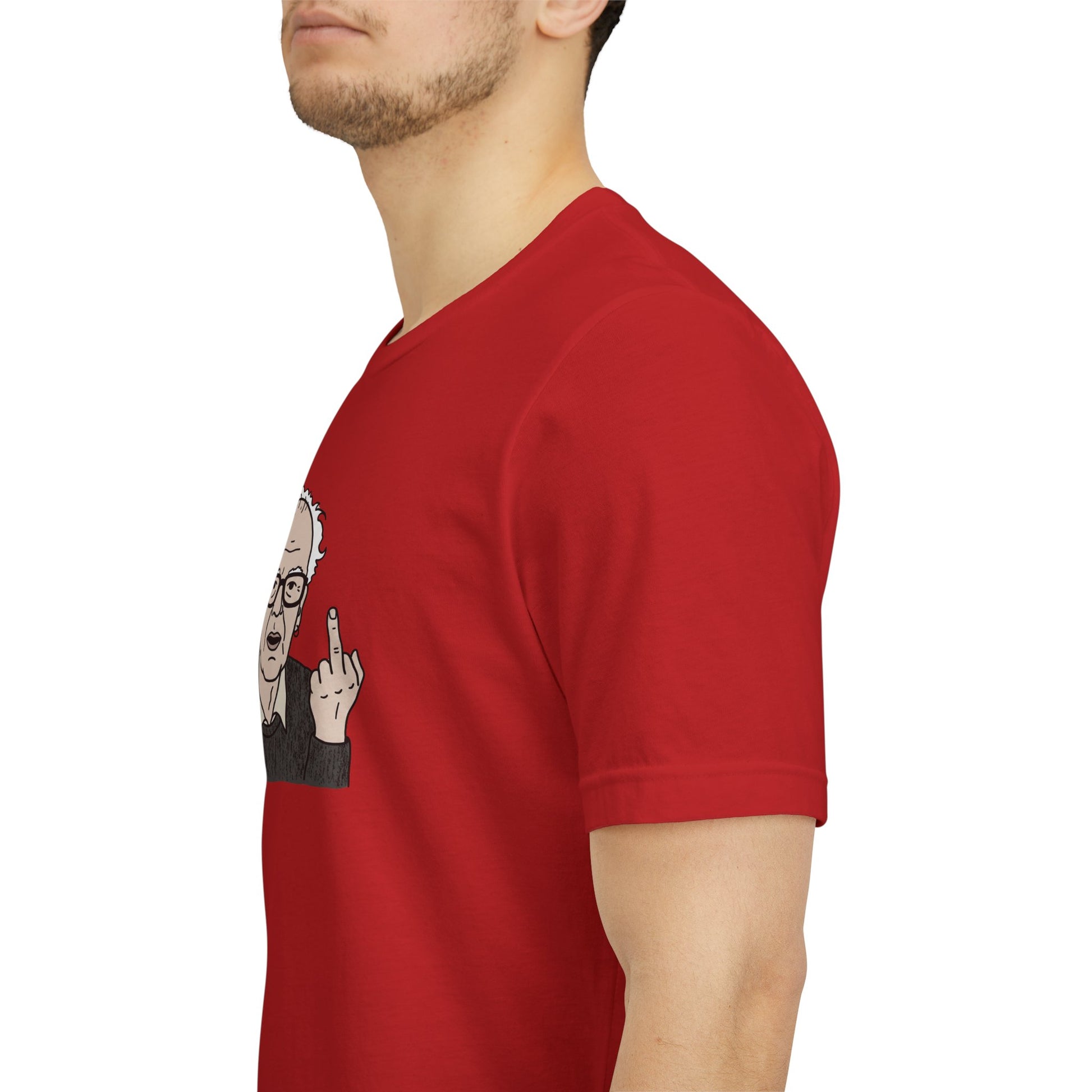 Grumpy Old Man Middle Finger Graphic Tee – Ironic Minimalist Aesthetic Streetwear T-Shirt