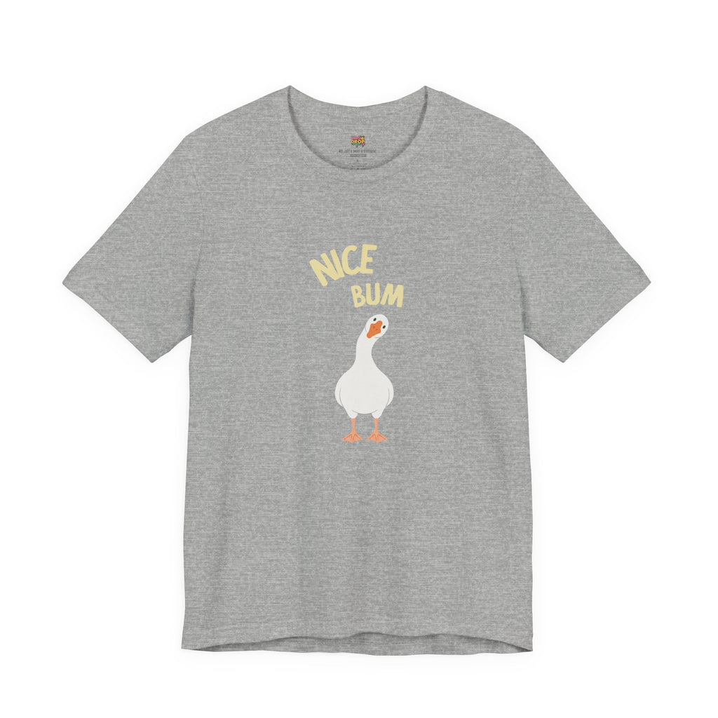 "Nice Bum" Silly Goose Graphic Tee – Ironic Minimalist Streetwear