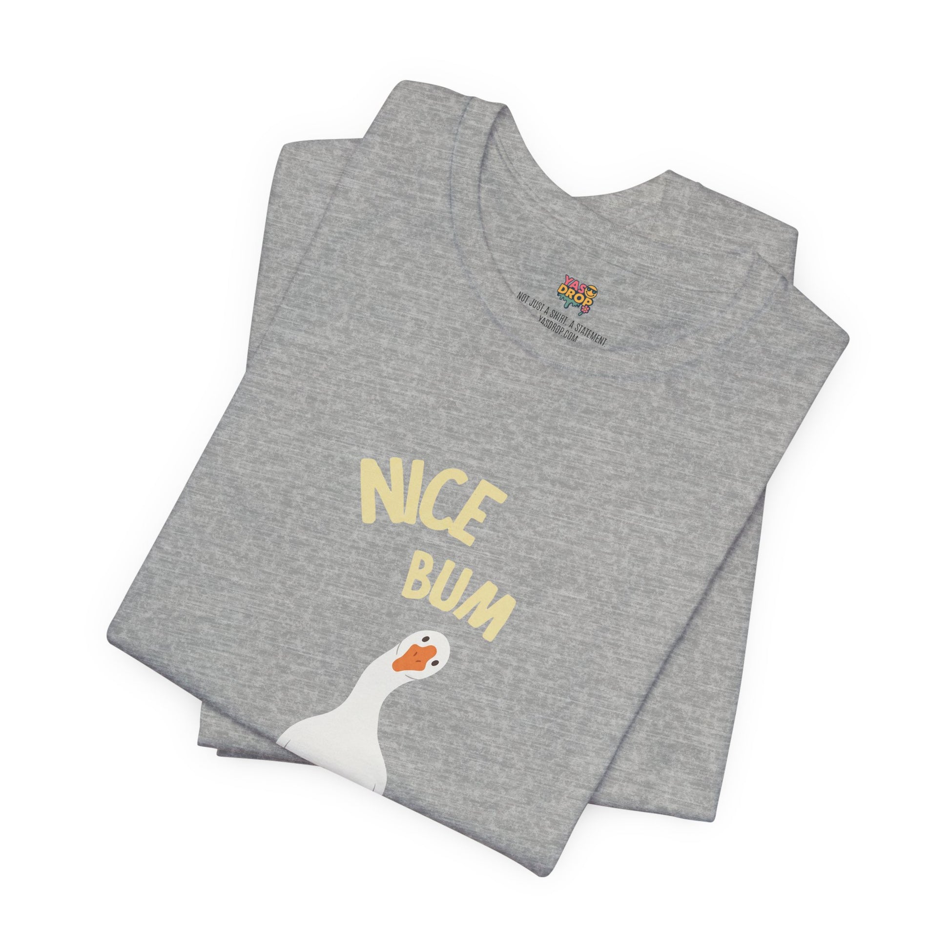 "Nice Bum" Silly Goose Graphic Tee – Ironic Minimalist Streetwear