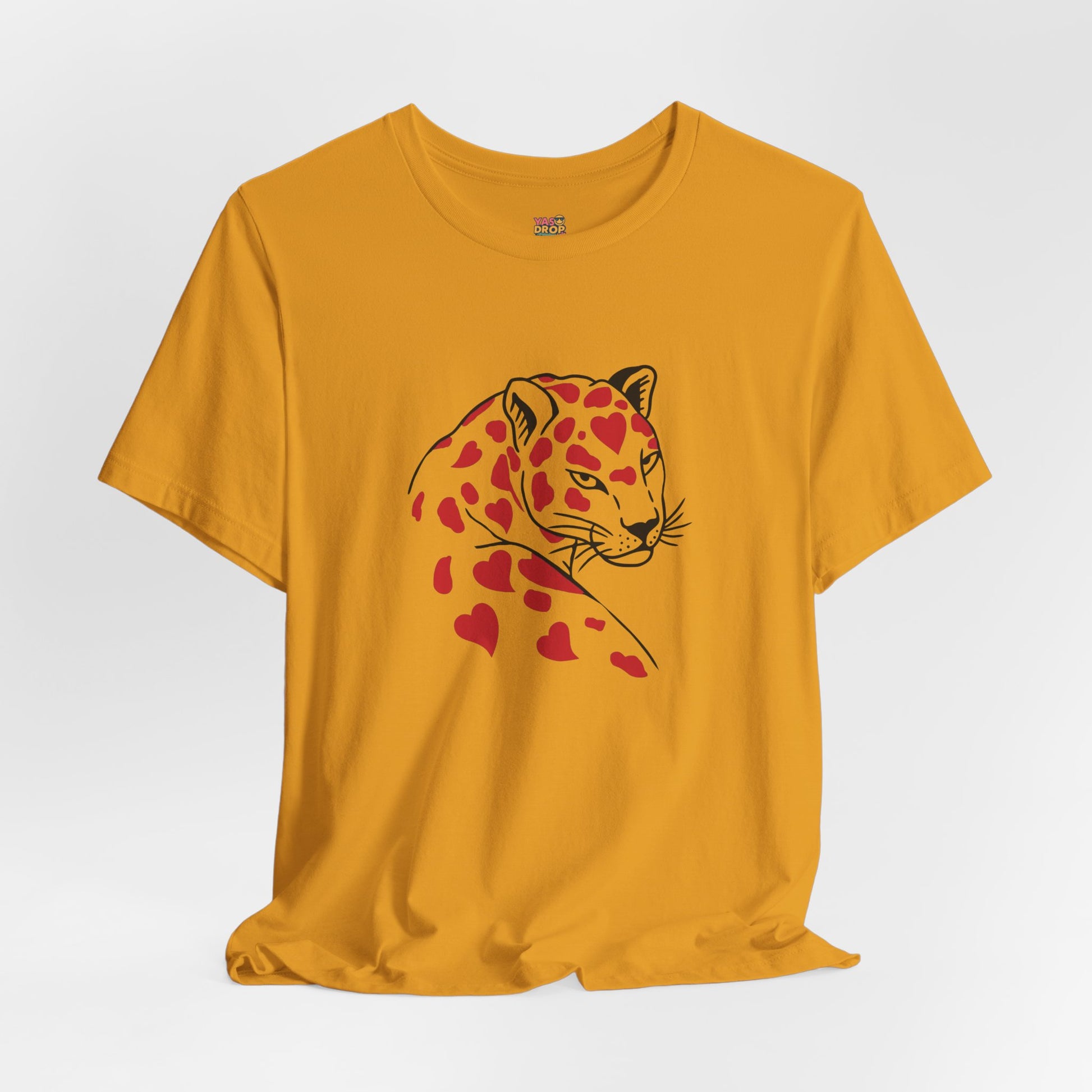 Heart Spot Leopard Graphic Tee - Aesthetic Indie Streetwear T-Shirt