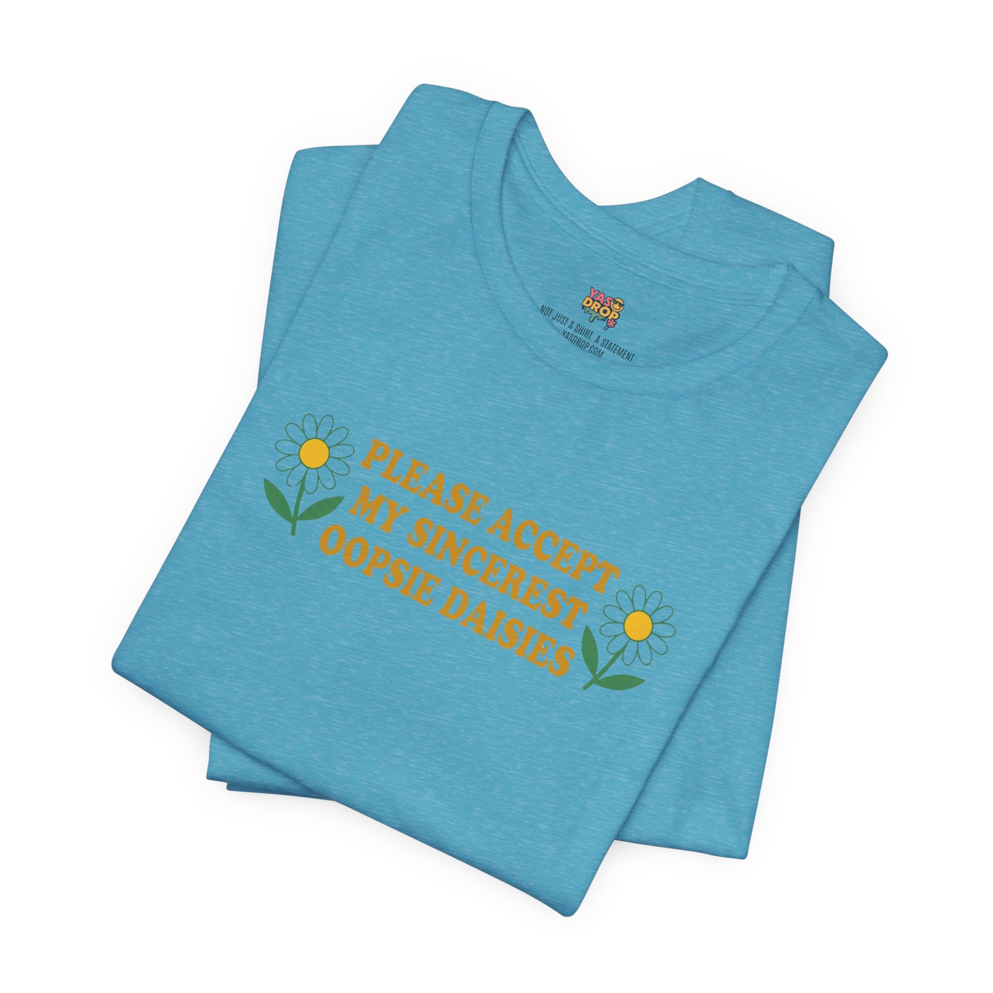"Please Accept My Sincerest Oopsie Daisies" Ironic Graphic Tee – Retro Y2K Minimalist Aesthetic T-Shirt