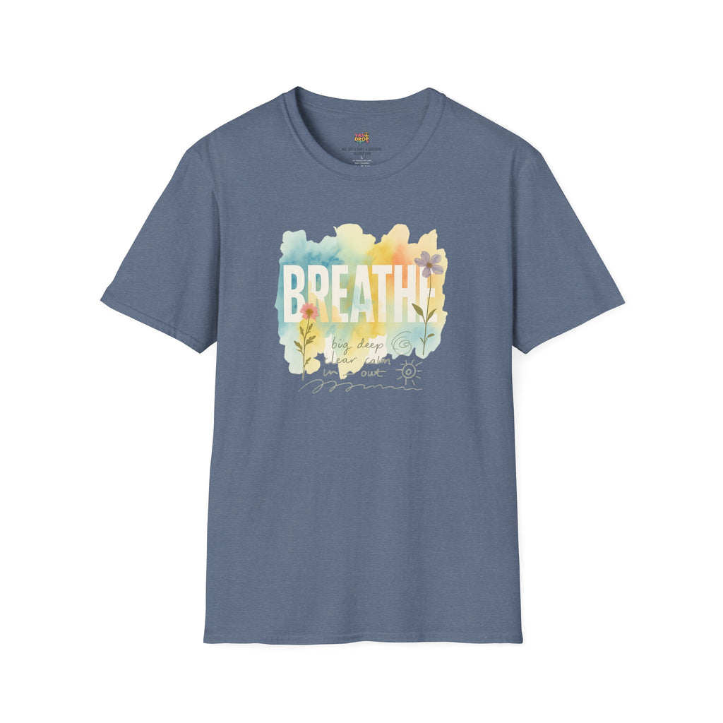 BREATHE – Mixed Media Watercolor Art Tee