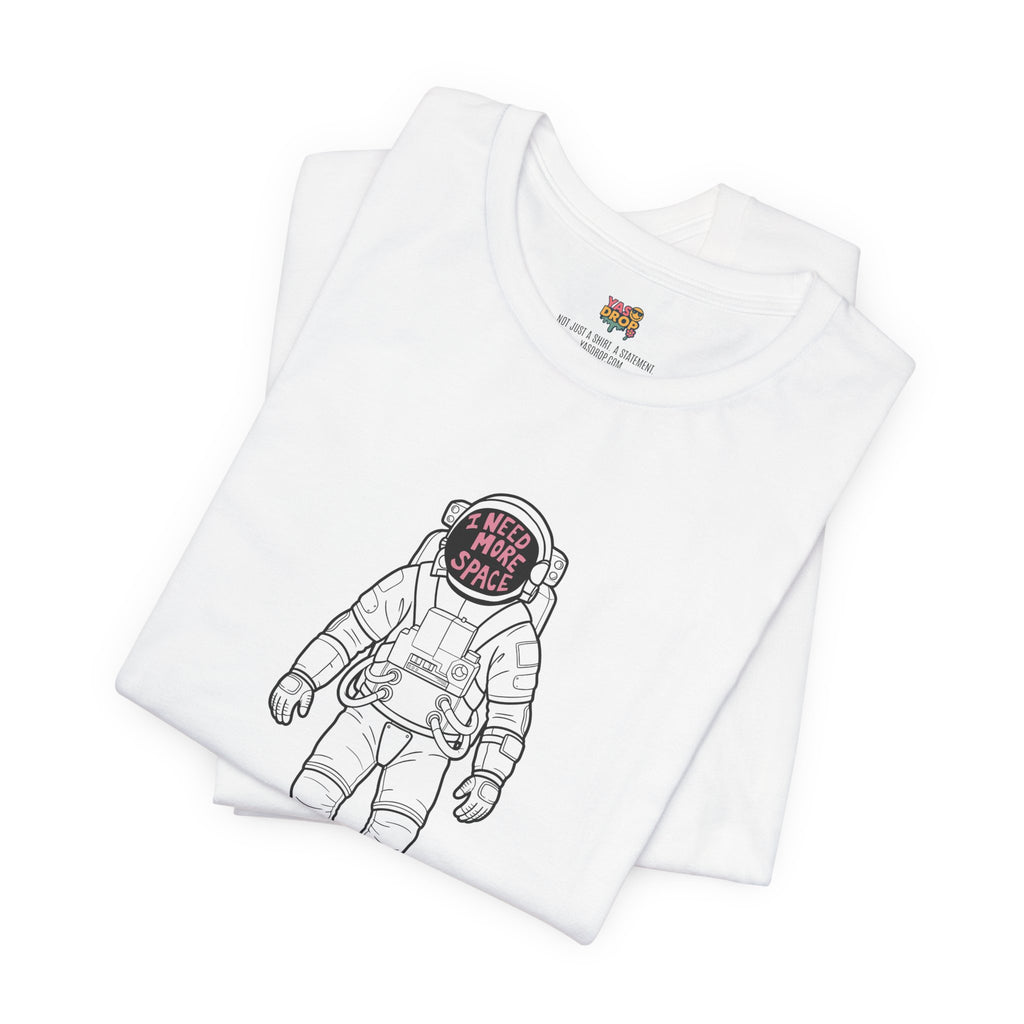 "I Need More Space" Astronaut Graphic Tee – Y2K Retro Streetwear T-Shirt