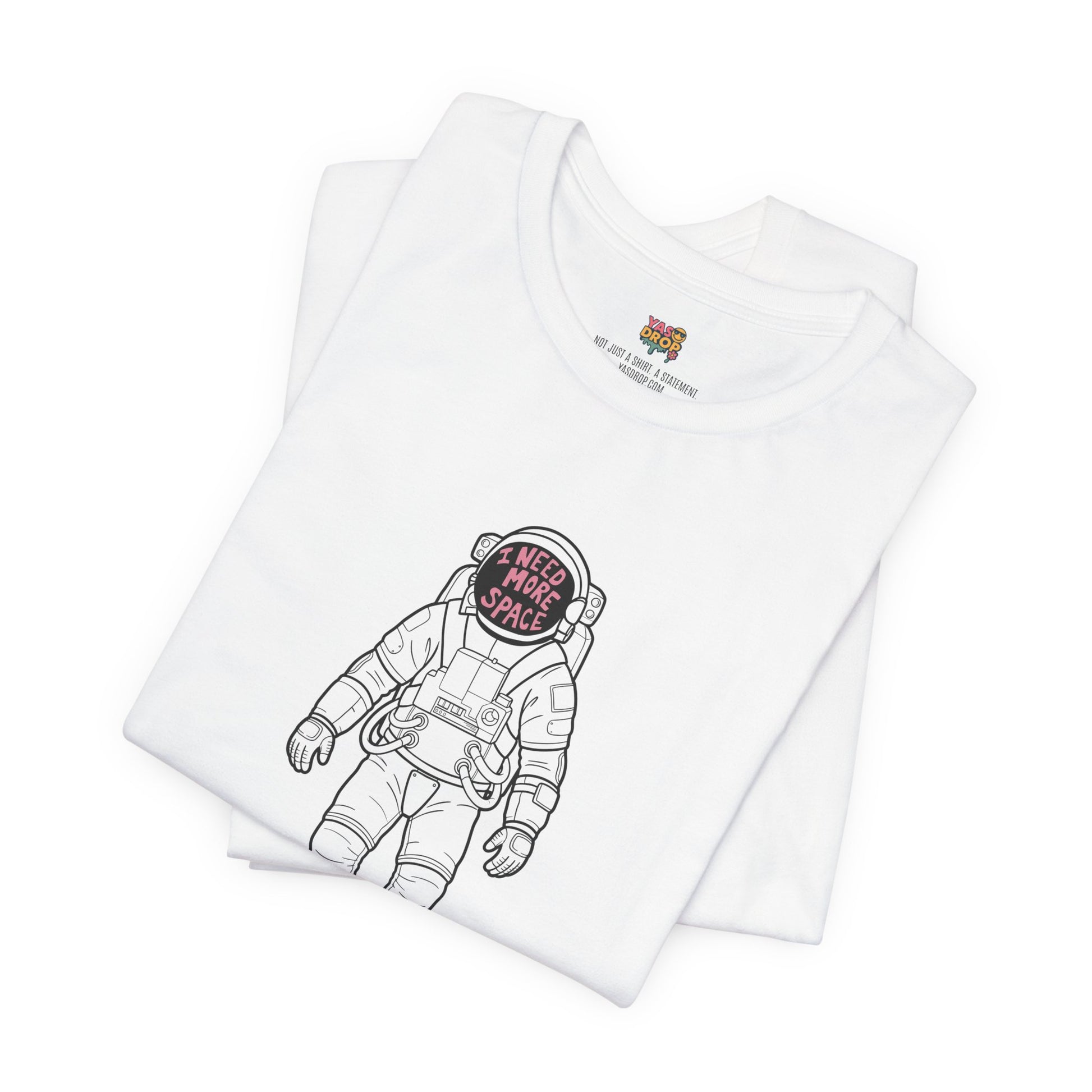 "I Need More Space" Astronaut Graphic Tee – Y2K Retro Streetwear T-Shirt