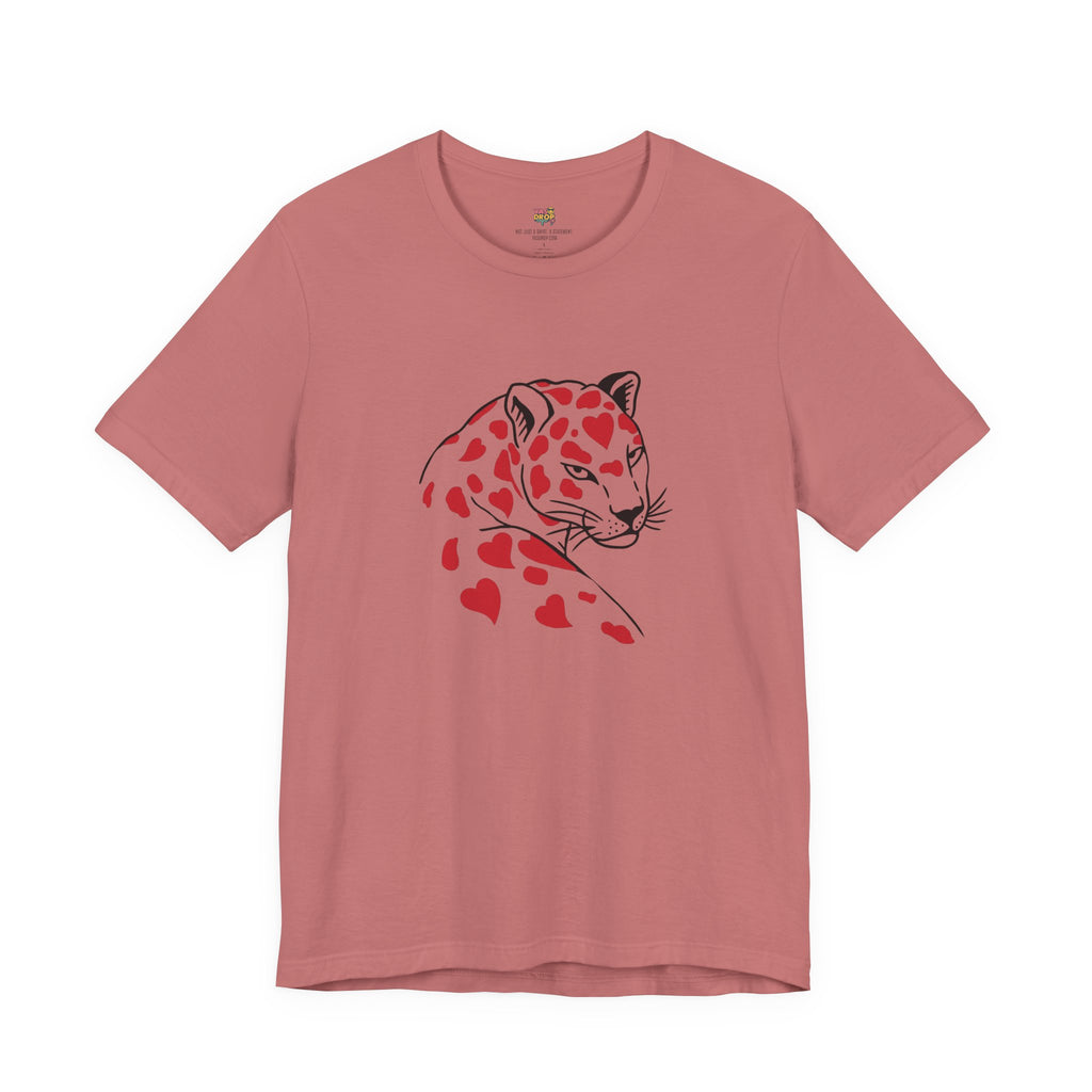 Heart Spot Leopard Graphic Tee - Aesthetic Indie Streetwear T-Shirt