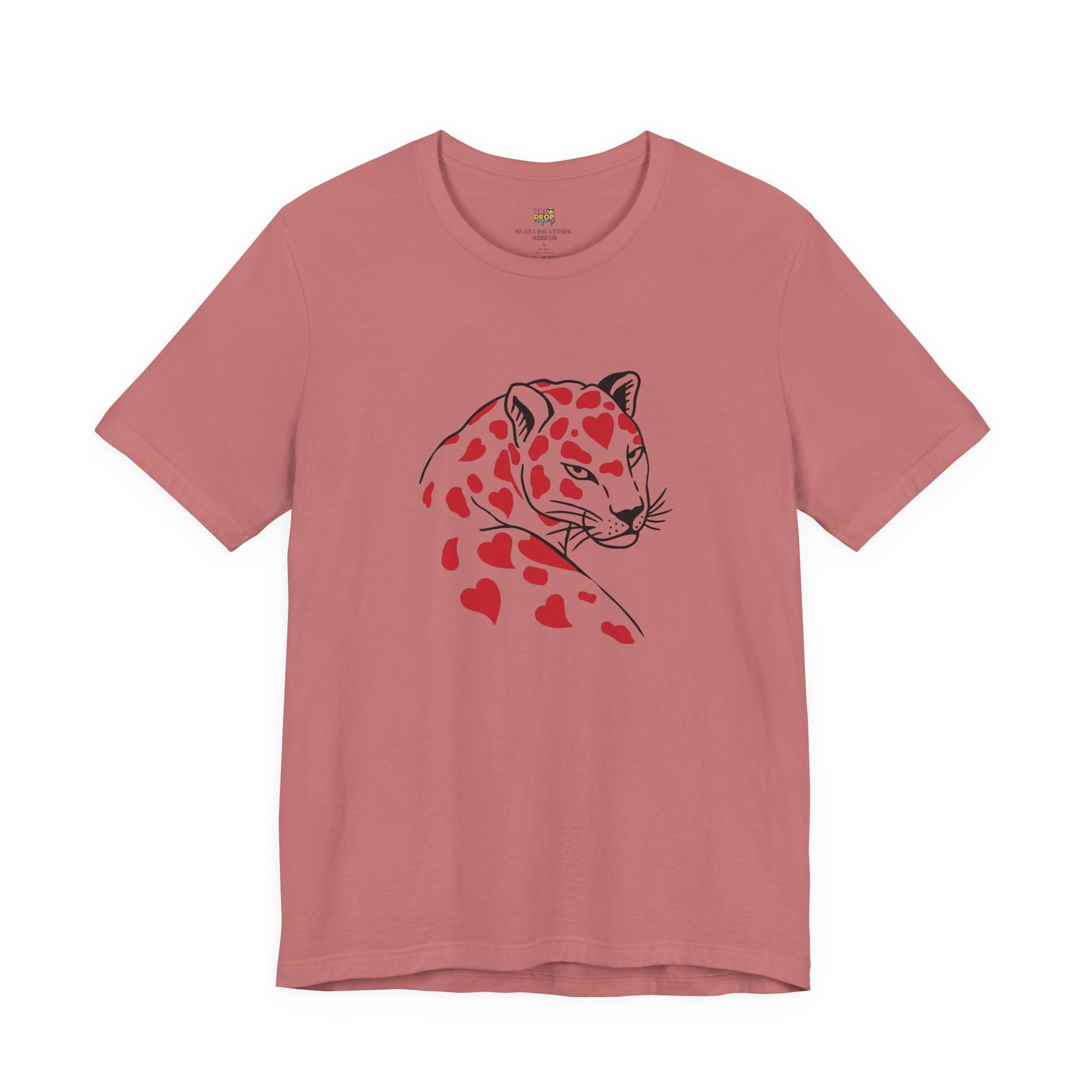 Heart Spot Leopard Graphic Tee - Aesthetic Indie Streetwear T-Shirt