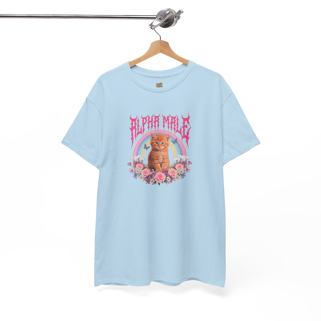 Alpha Male Kitten T-Shirt – Ironic Heavy Metal Aesthetic Graphic Tee