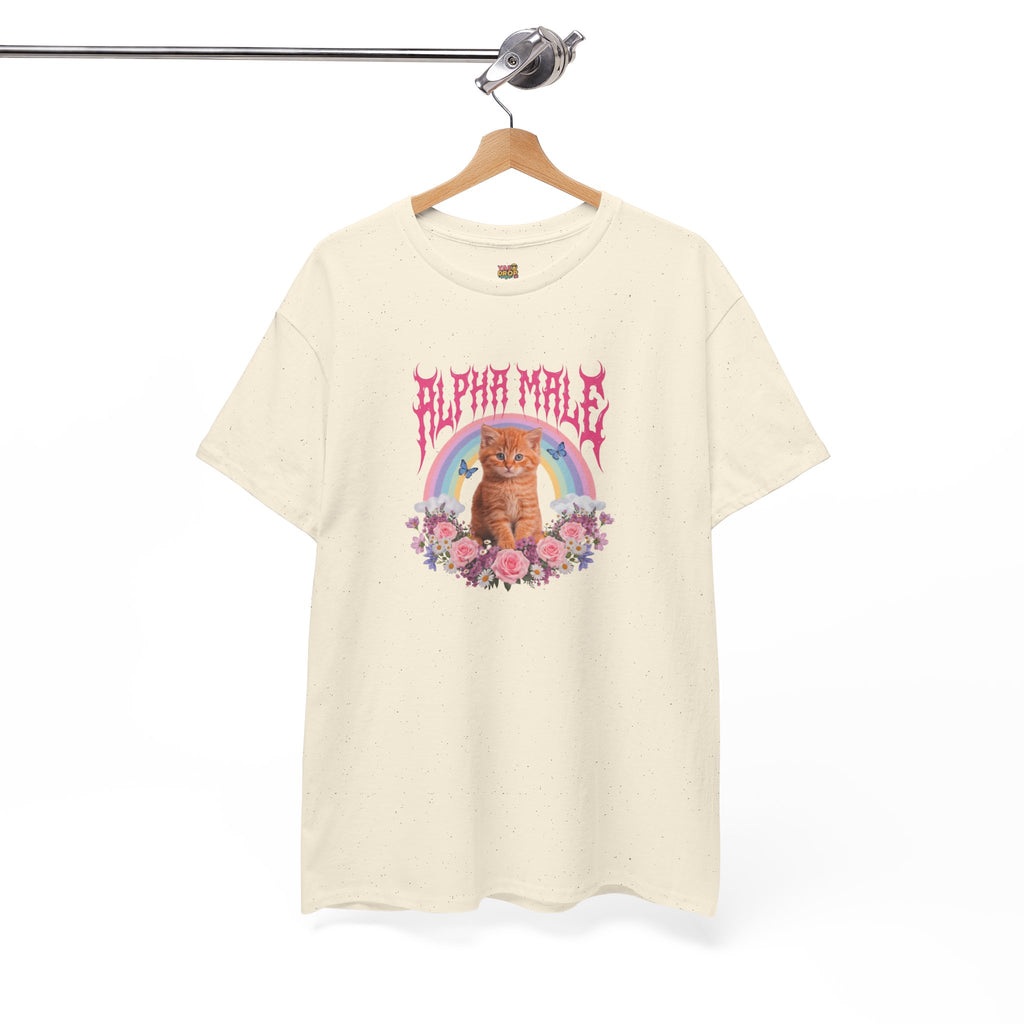 Alpha Male Kitten T-Shirt – Ironic Heavy Metal Aesthetic Graphic Tee