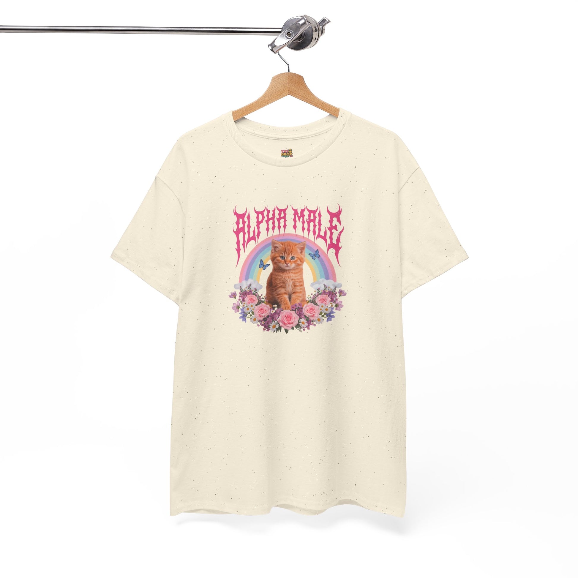Alpha Male Kitten T-Shirt – Ironic Heavy Metal Aesthetic Graphic Tee