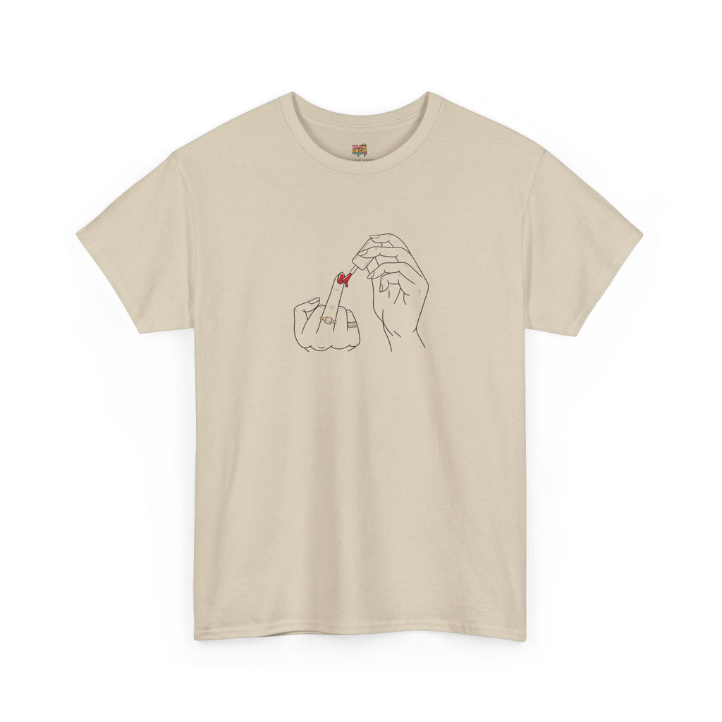 The ‘Don’t Care’ Mani Tee - Middle Finger Slay Queen Vibes