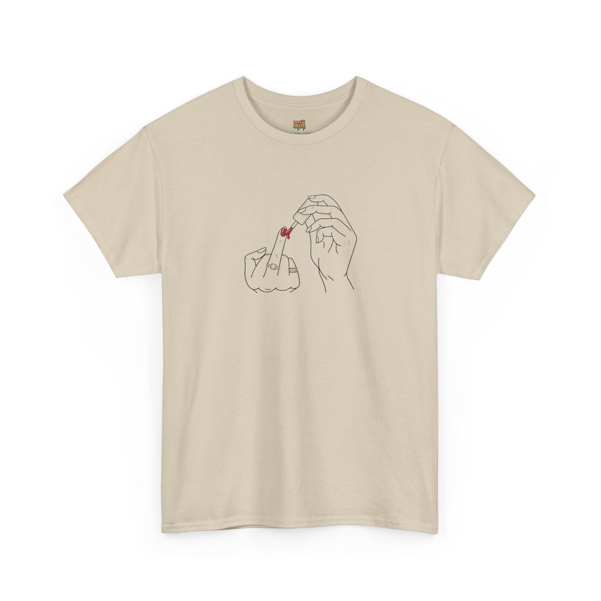 The ‘Don’t Care’ Mani Tee - Middle Finger Slay Queen Vibes