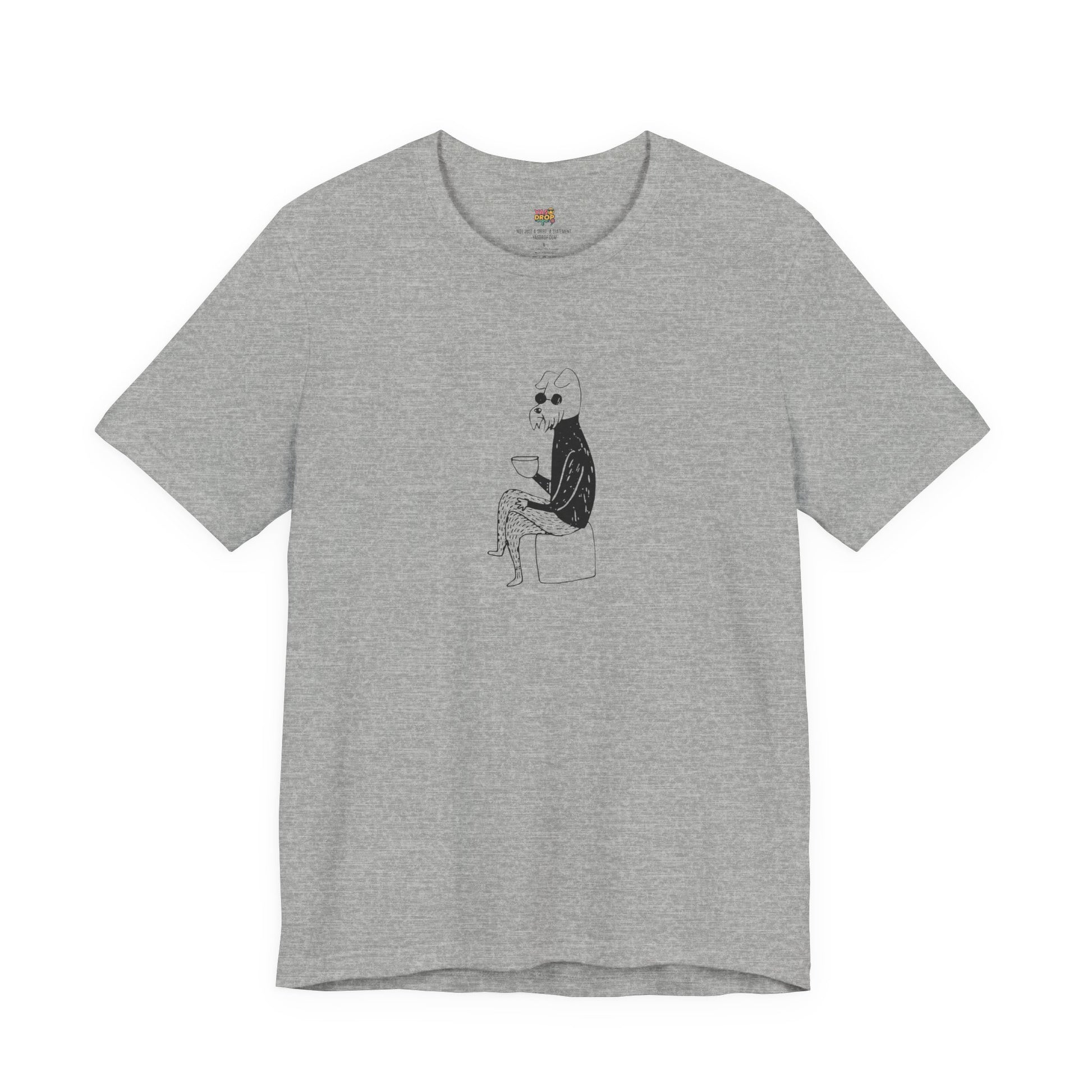 "Unbothered" Minimalist Hipster Dog Graphic Tee – Lofi Aesthetic Streetwear