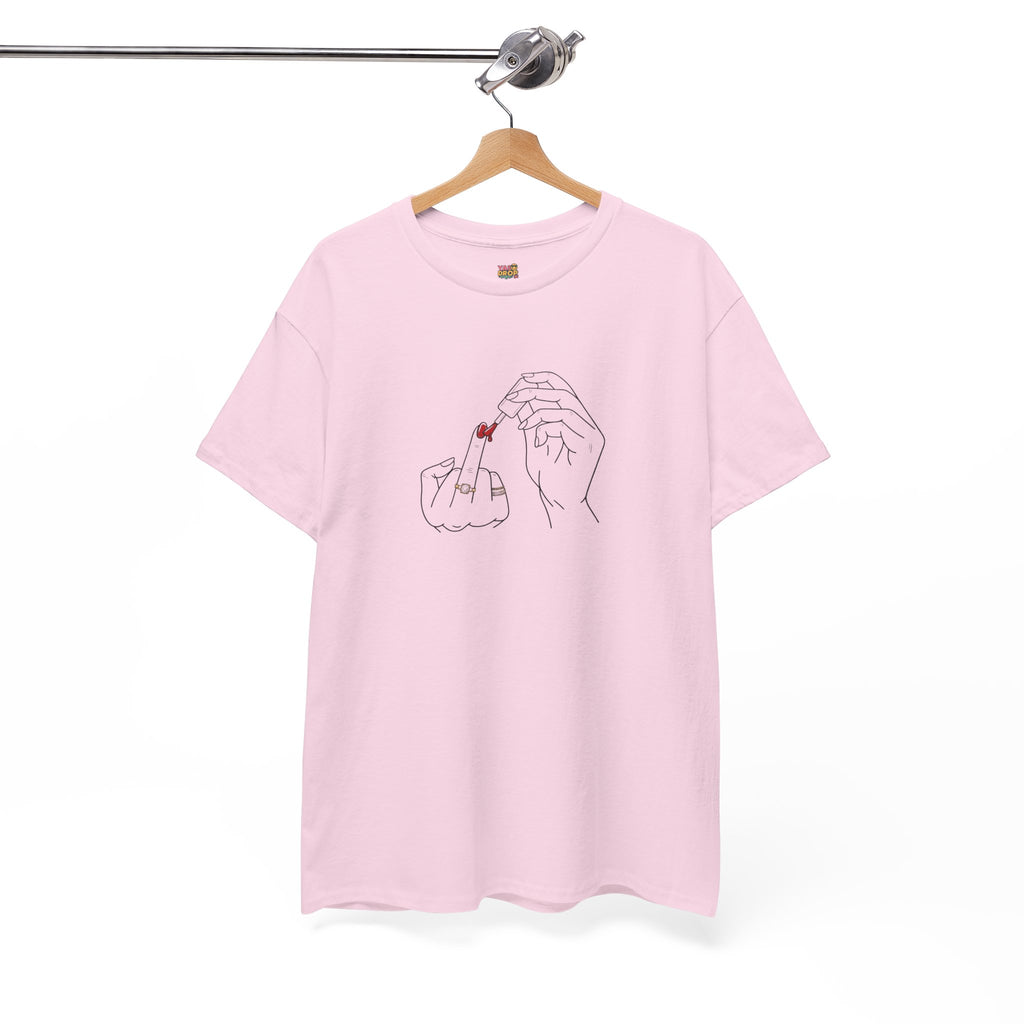 The ‘Don’t Care’ Mani Tee - Middle Finger Slay Queen Vibes