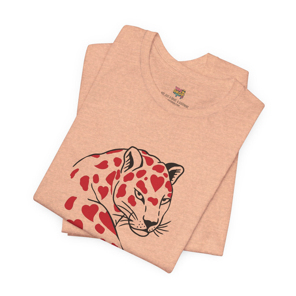 Heart Spot Leopard Graphic Tee - Aesthetic Indie Streetwear T-Shirt