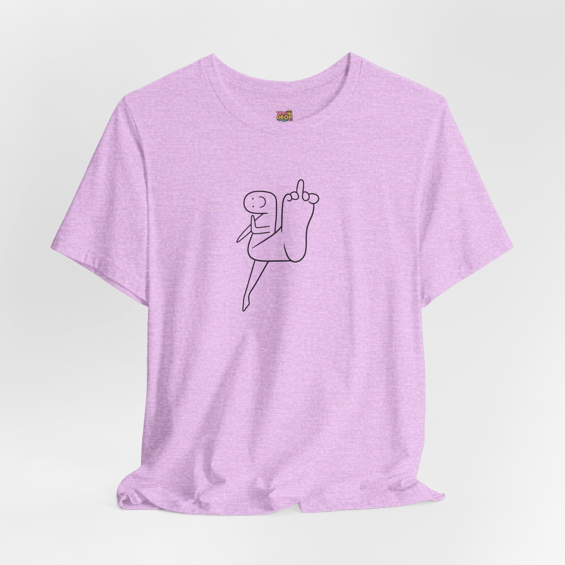 "Mood" Minimalist Graphic Tee – Ironic Middle Finger Doodle Streetwear T-Shirt