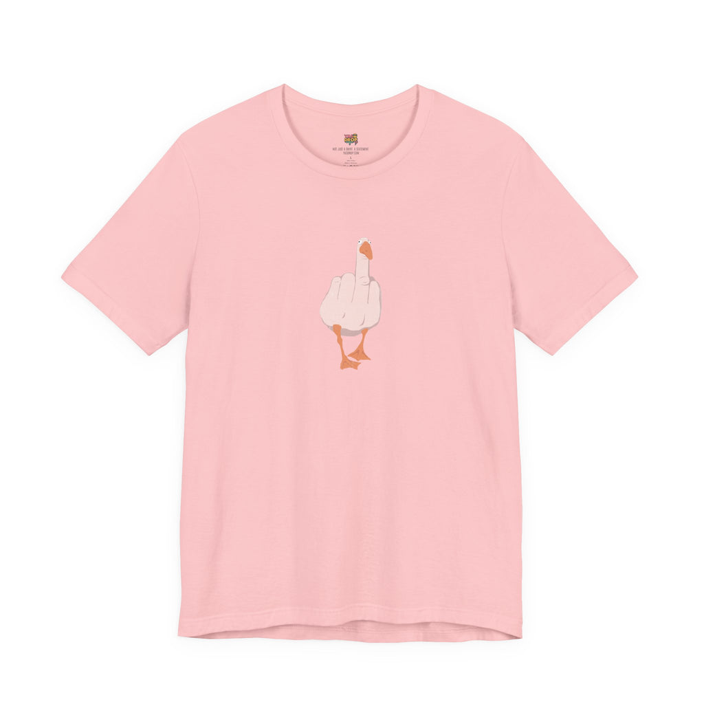The "Unbothered" Ironic Duck Graphic Tee - Funny Chaotic Streetwear Graphic T-Shirt pink