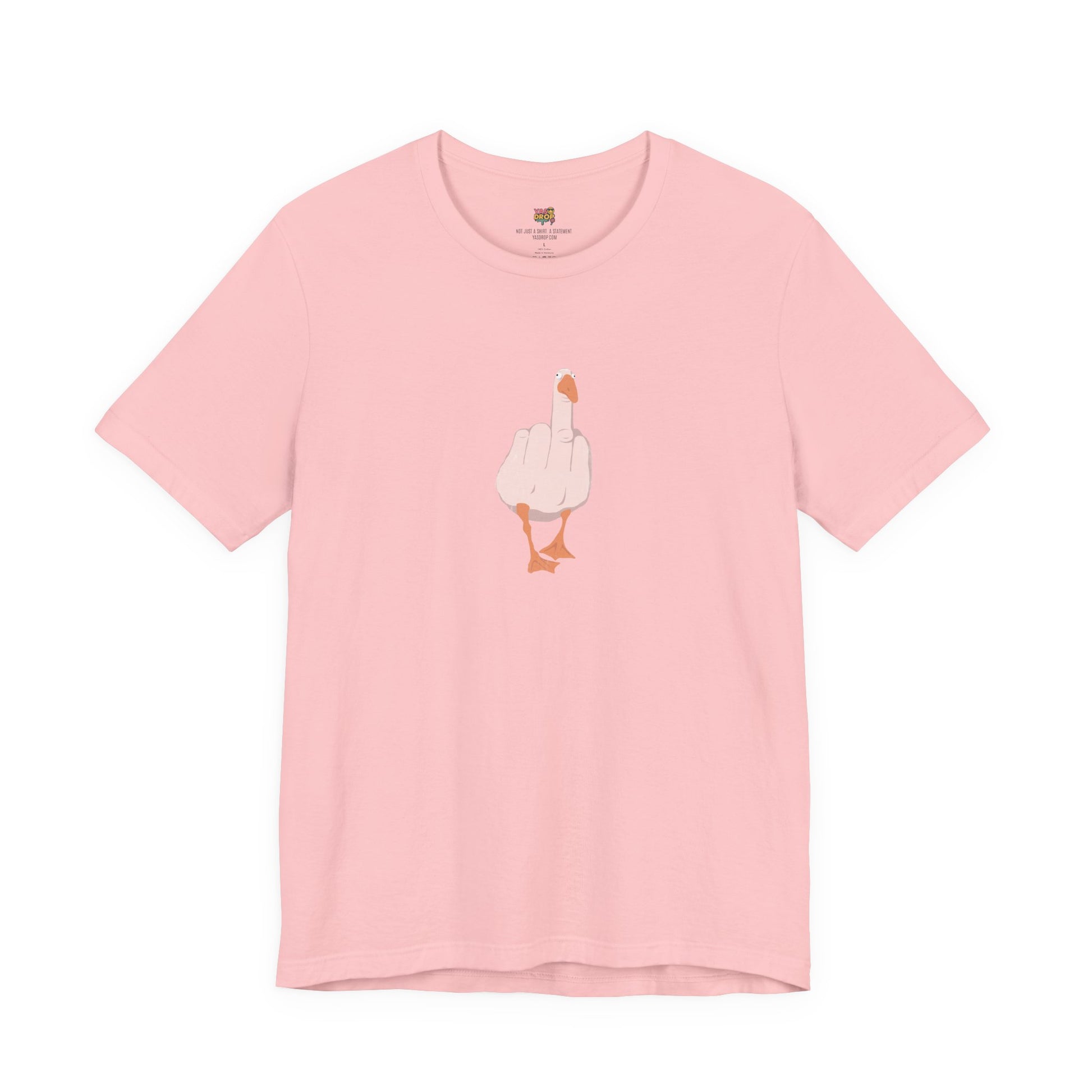 The "Unbothered" Ironic Duck Graphic Tee - Funny Chaotic Streetwear Graphic T-Shirt pink