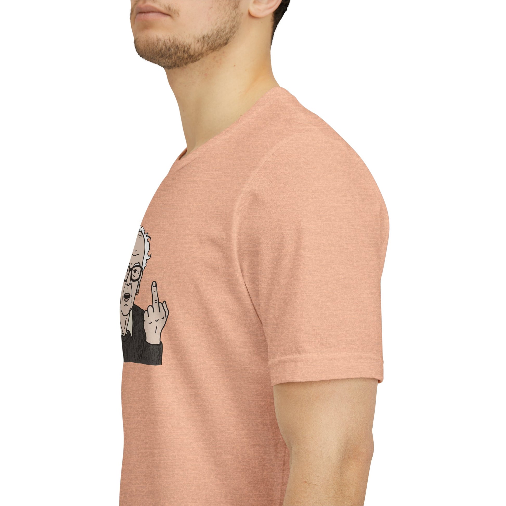 Grumpy Old Man Middle Finger Graphic Tee – Ironic Minimalist Aesthetic Streetwear T-Shirt