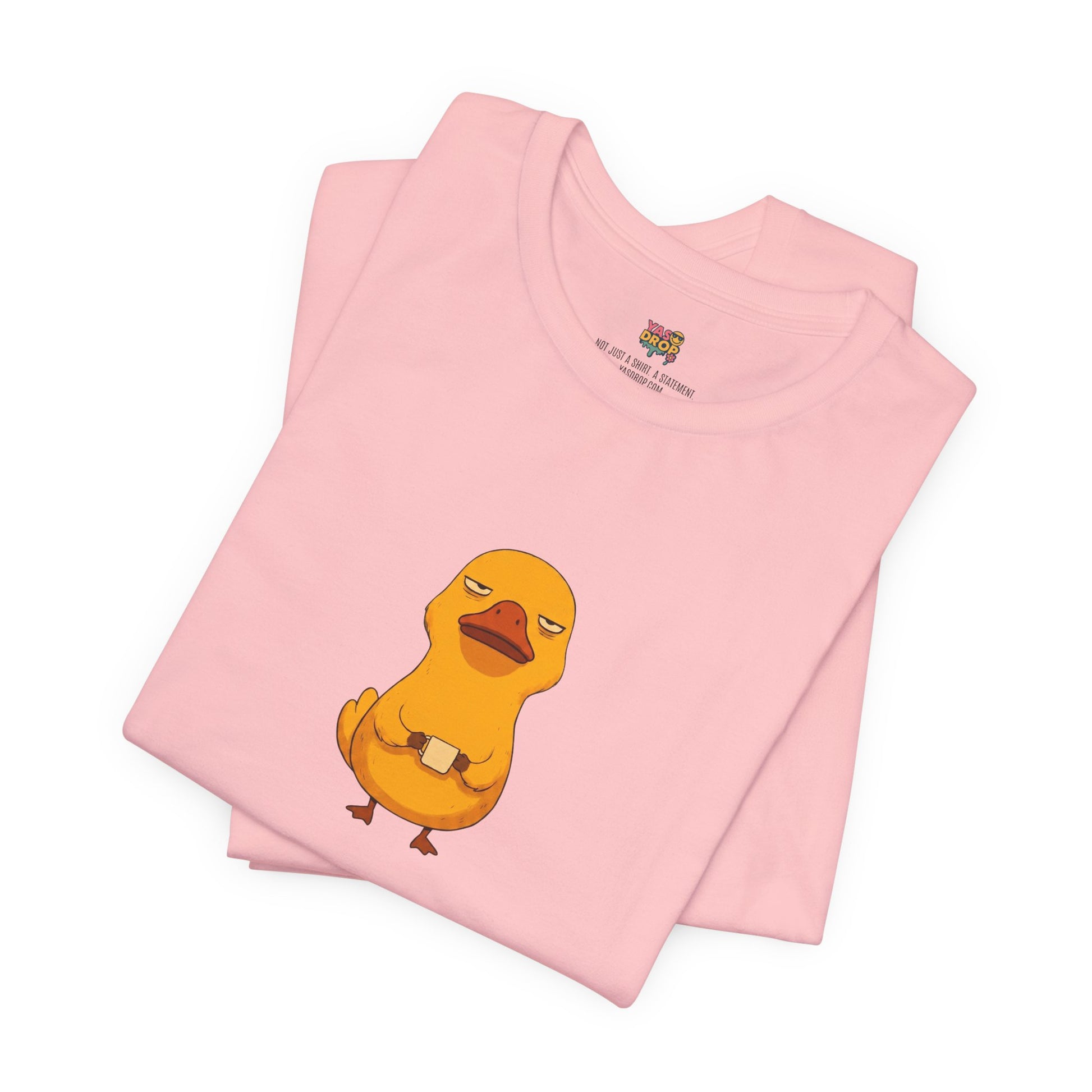 Unamused Coffee Duck Graphic Tee – Ironic Minimalist Streetwear