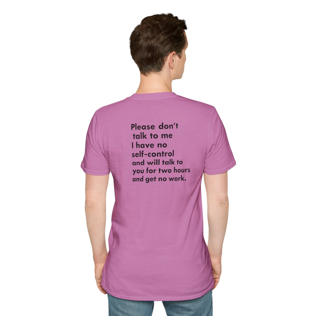 Please Don’t Talk to Me T-Shirt – Premium Double-Sided Print Edition