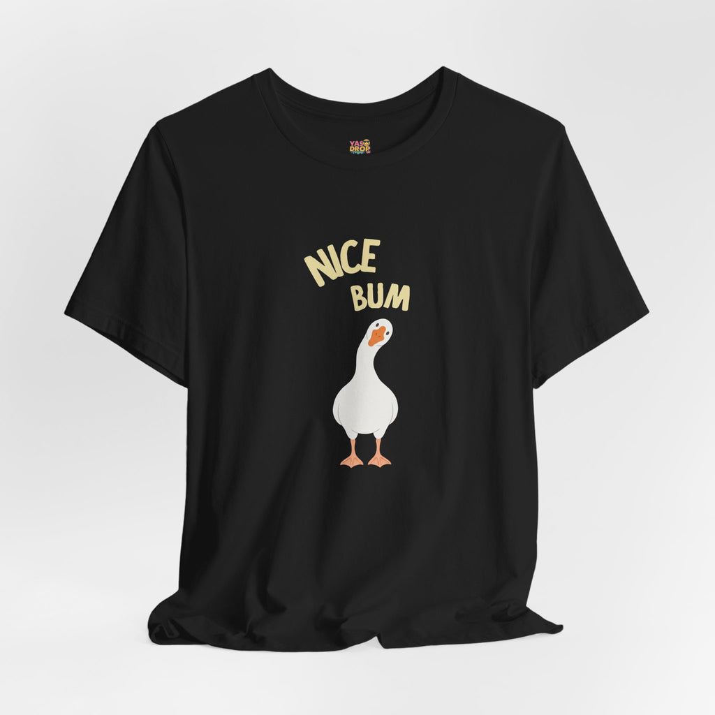 "Nice Bum" Silly Goose Graphic Tee – Ironic Minimalist Streetwear