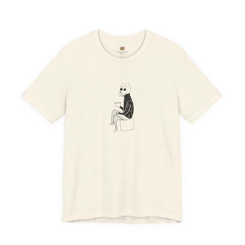 "Unbothered" Minimalist Hipster Dog Graphic Tee – Lofi Aesthetic Streetwear