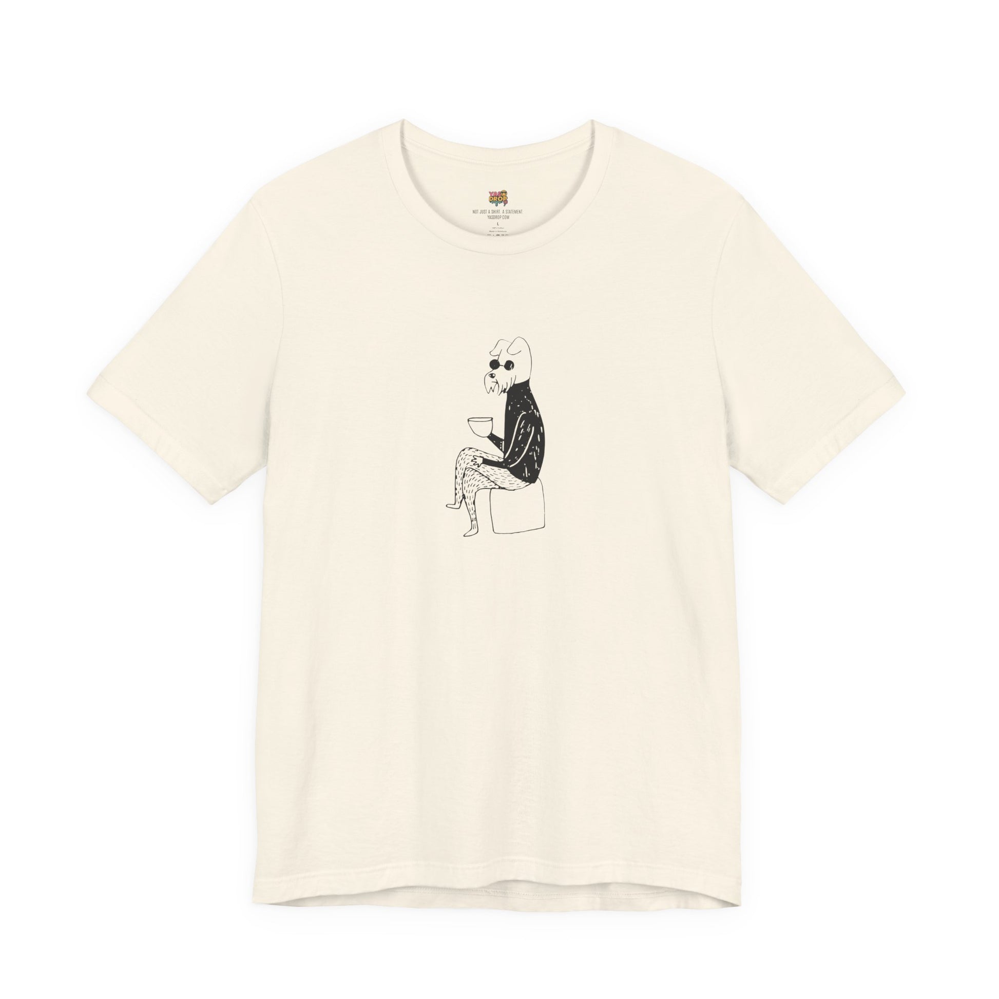 "Unbothered" Minimalist Hipster Dog Graphic Tee – Lofi Aesthetic Streetwear