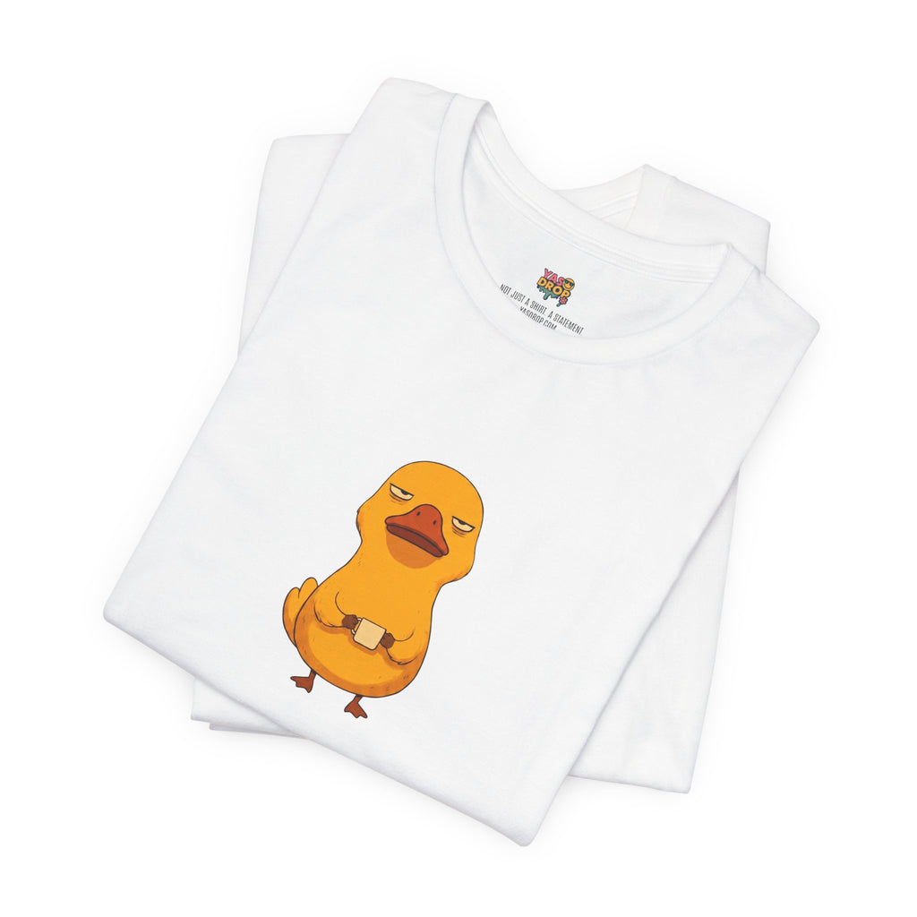 Unamused Coffee Duck Graphic Tee – Ironic Minimalist Streetwear